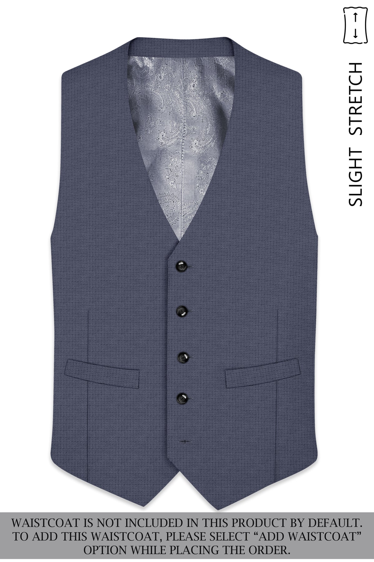 Graphite-Shuttle Gray Diamond Textured Wool Rich Slight Stretch Single Breasted Suit