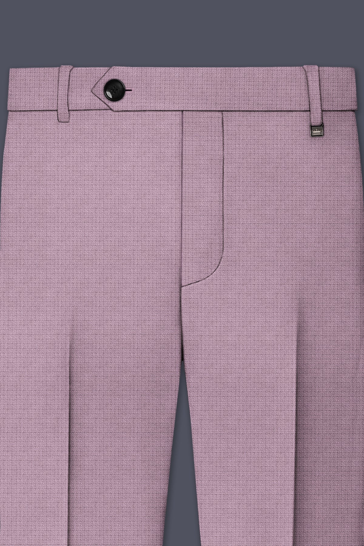 Regalia-Mountbatten Pink Diamond Textured Wool Rich Slight Stretch Single Breasted Suit