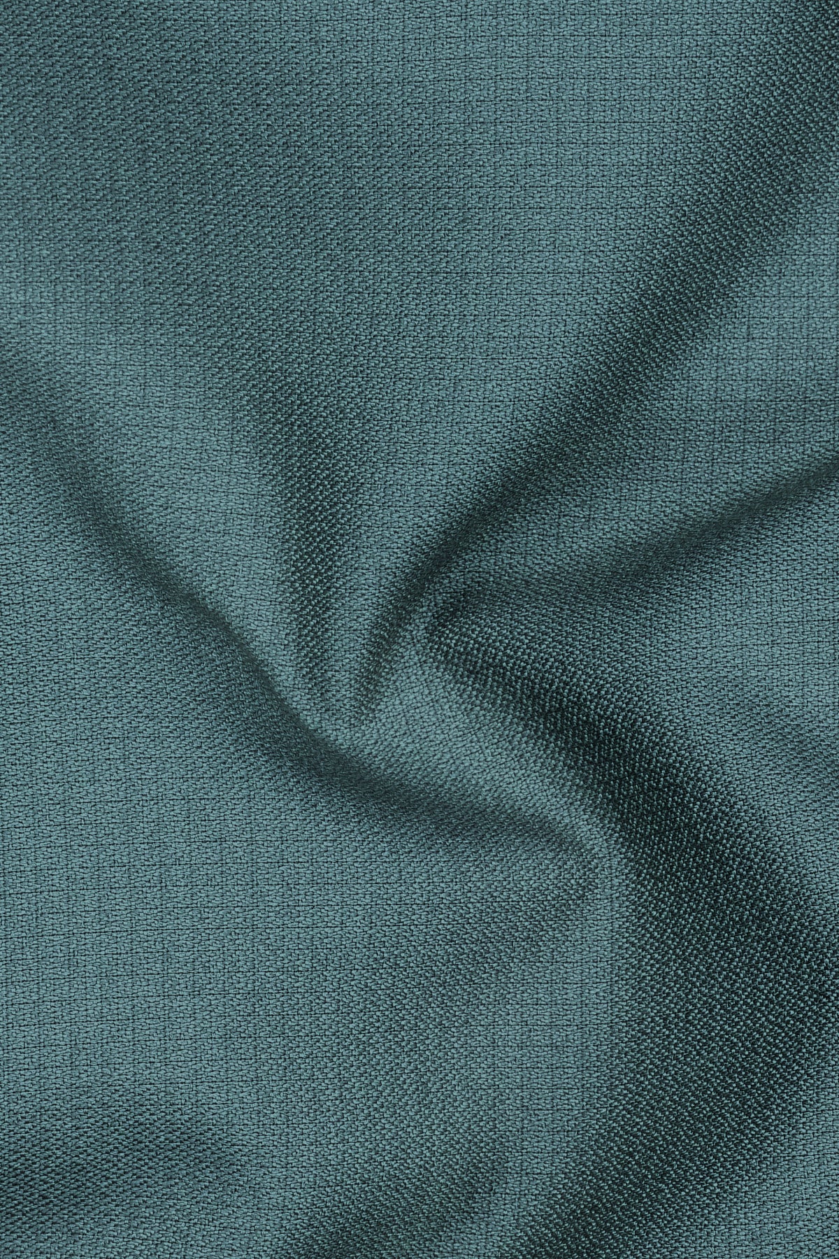 Viridian-Beetle Green Diamond Textured Wool Rich Slight Stretch Single Breasted Suit