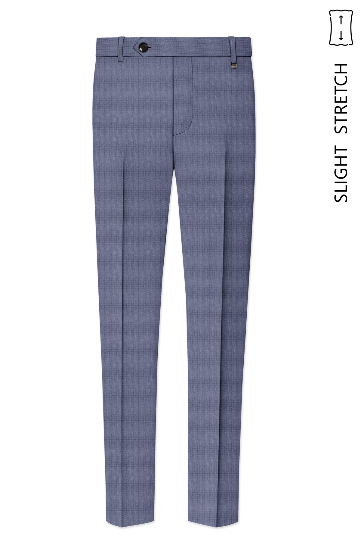 Graphite-Shuttle Gray Diamond Textured Wool Rich Slight Stretch Double Breasted Suit