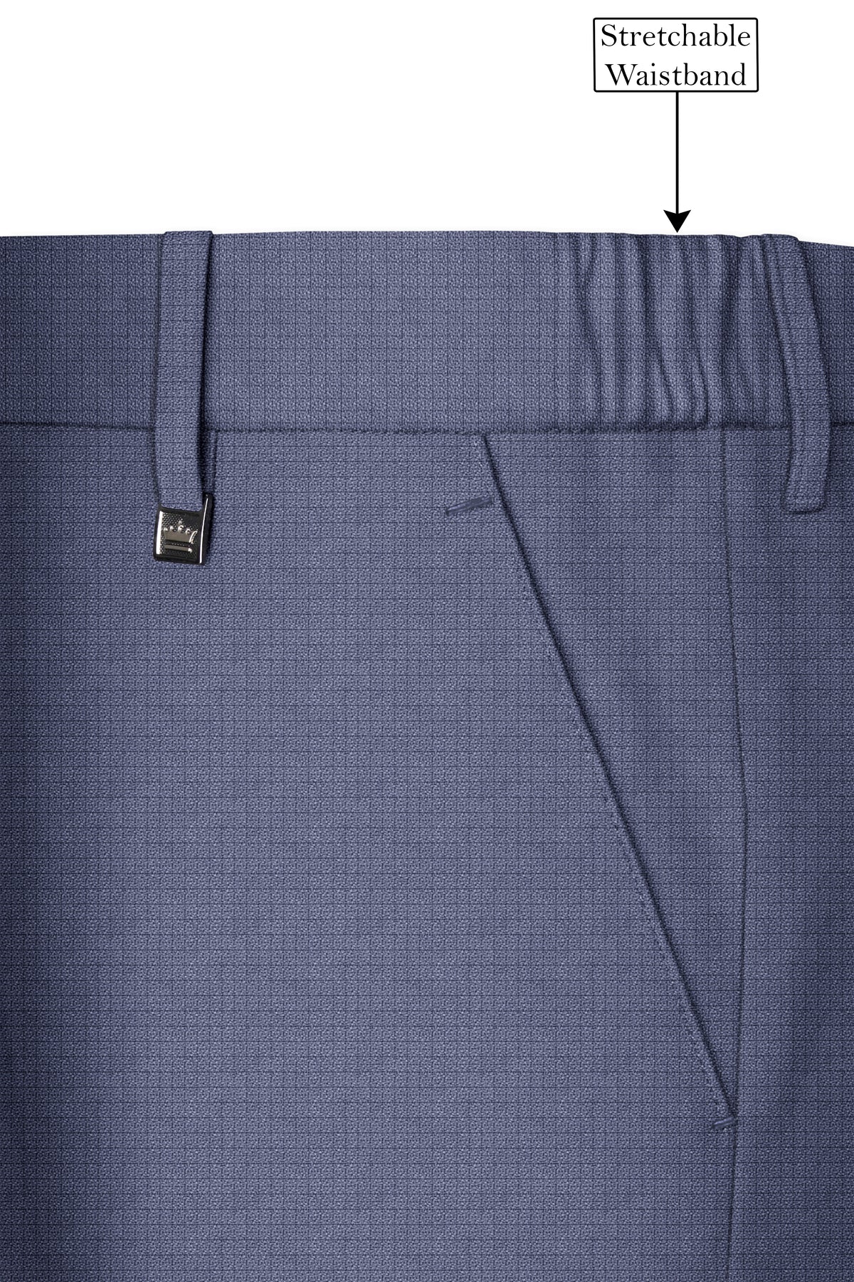 Graphite-Shuttle Gray Diamond Textured Wool Rich Slight Stretch Double Breasted Suit