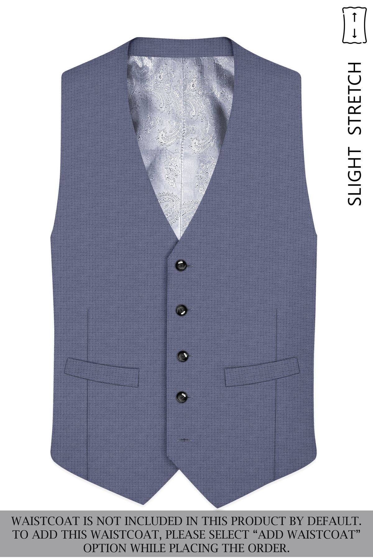 Graphite-Shuttle Gray Diamond Textured Wool Rich Slight Stretch Double Breasted Suit