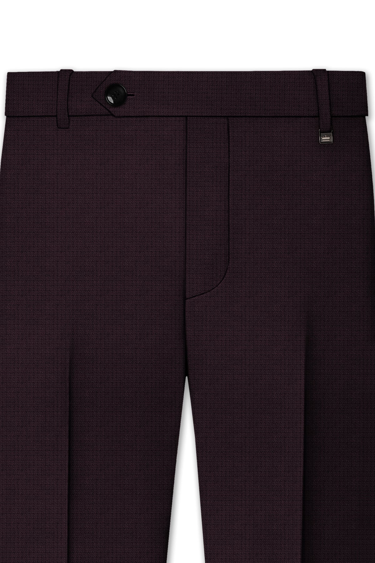Velaris-Thunder Purple Diamond Textured Wool Rich Slight Stretch Double Breasted Suit