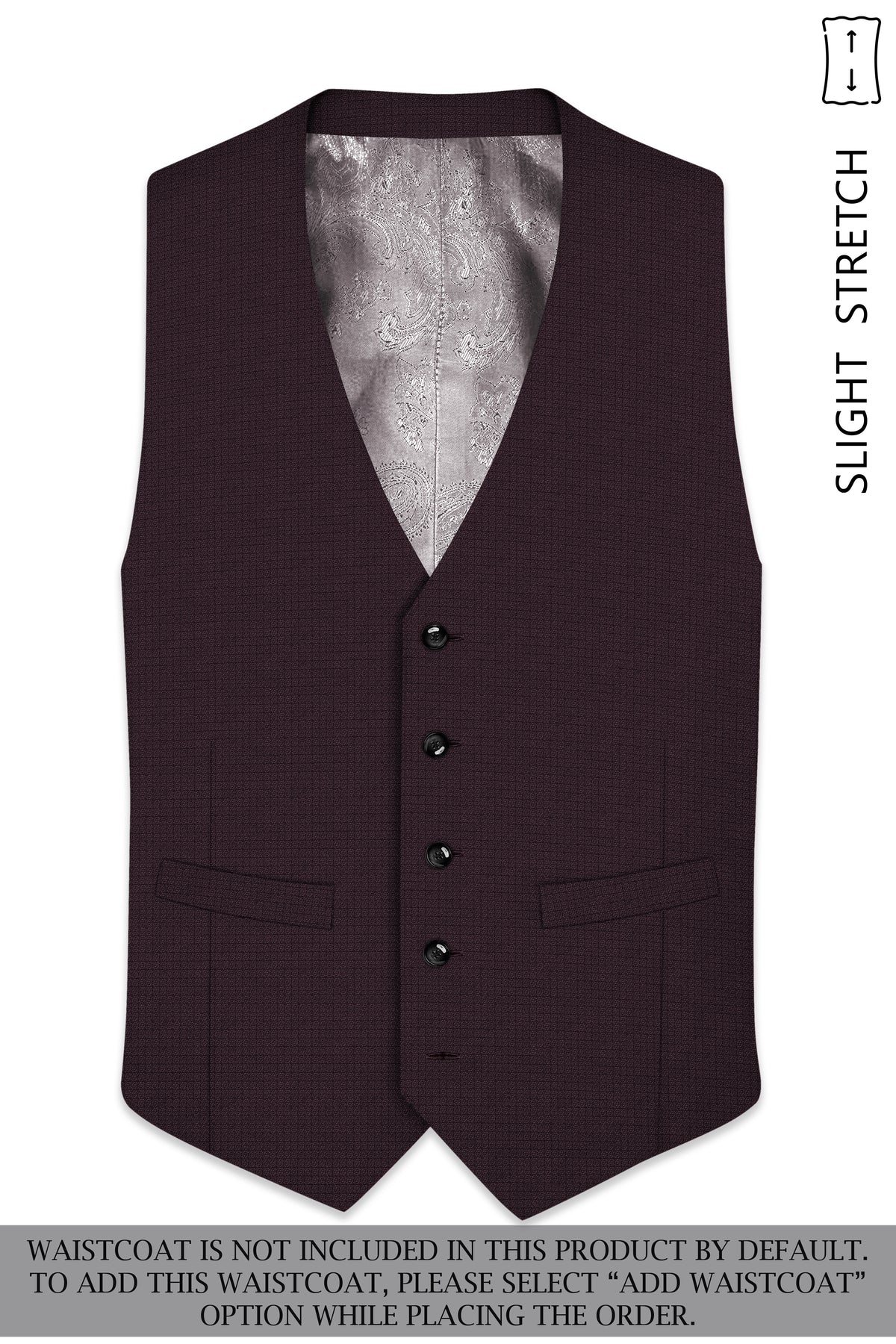 Velaris-Thunder Purple Diamond Textured Wool Rich Slight Stretch Double Breasted Suit