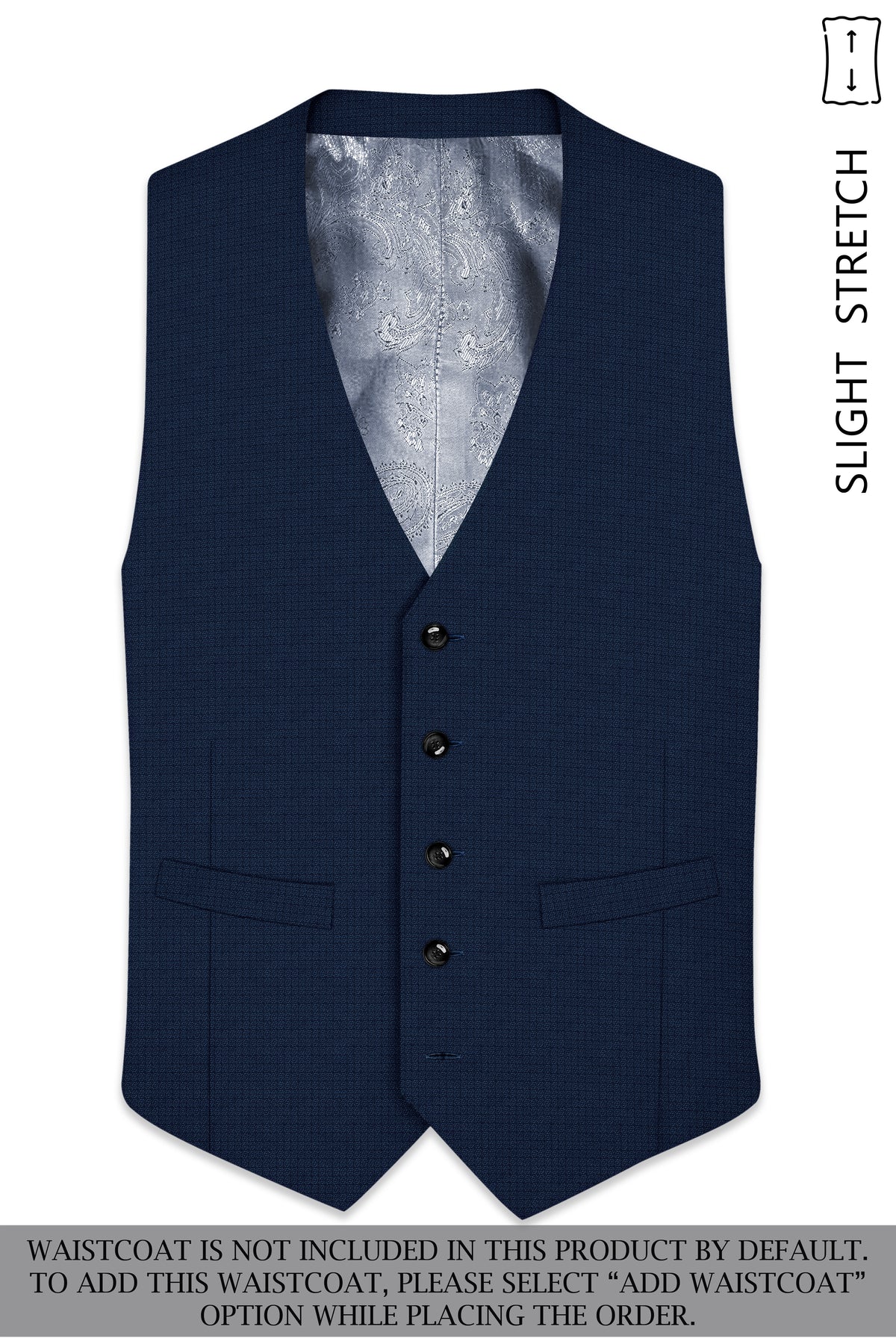 Regent-Ebony Blue Diamond Textured Wool Rich Slight Stretch Double Breasted Suit