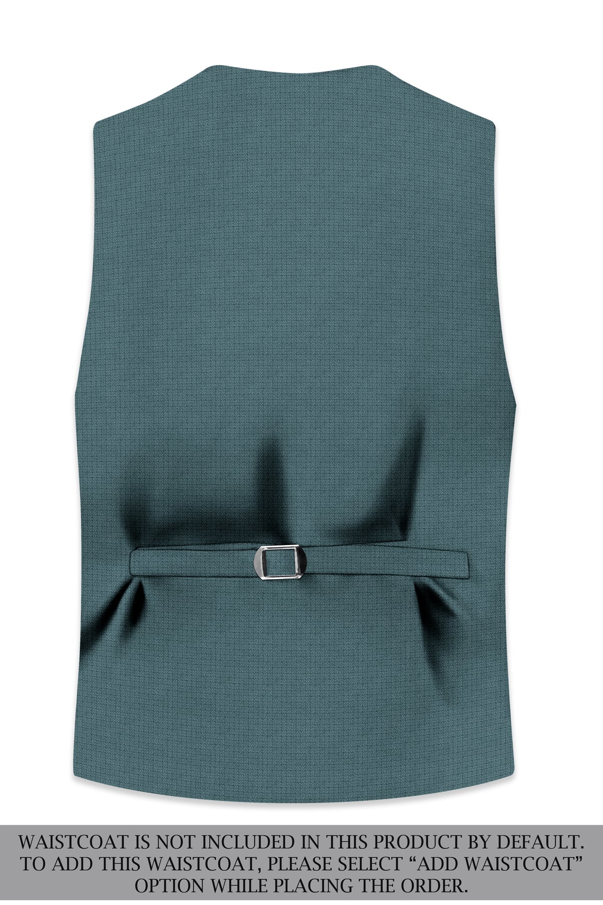 Viridian-Beetle Green Diamond Textured Wool Rich Slight Stretch Double Breasted Suit