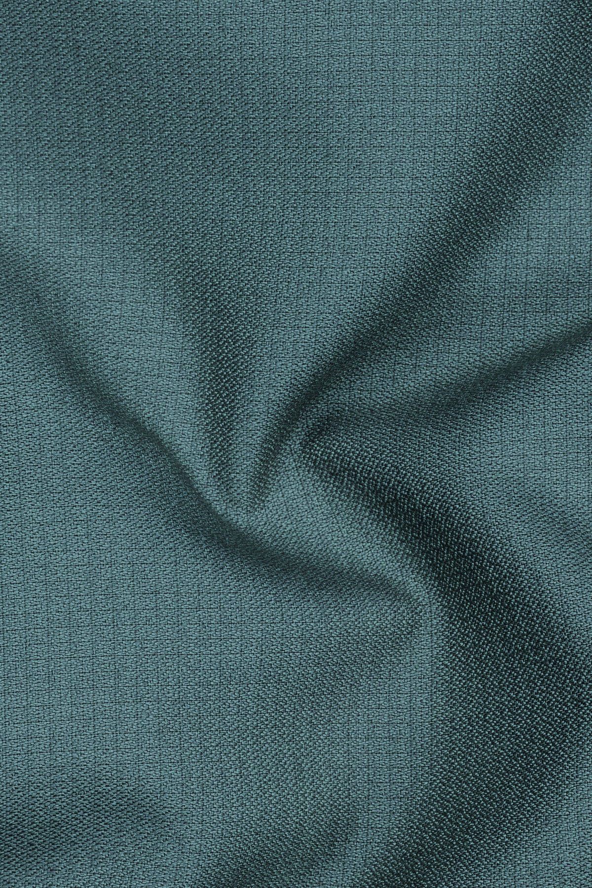 Viridian-Beetle Green Diamond Textured Wool Rich Slight Stretch Double Breasted Suit