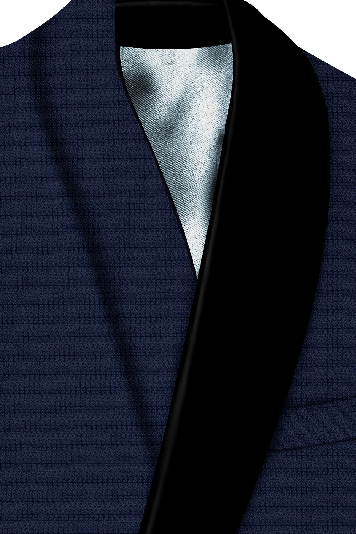 Regent-Ebony Blue Diamond Textured Wool Rich Slight Stretch Tuxedo Suit