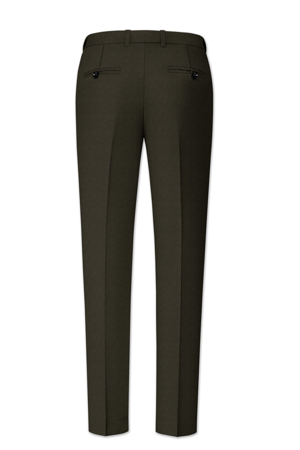 Prestige-Zeus Green Diamond Textured Wool Rich Slight Stretch Cross Placket Bandhgala Suit