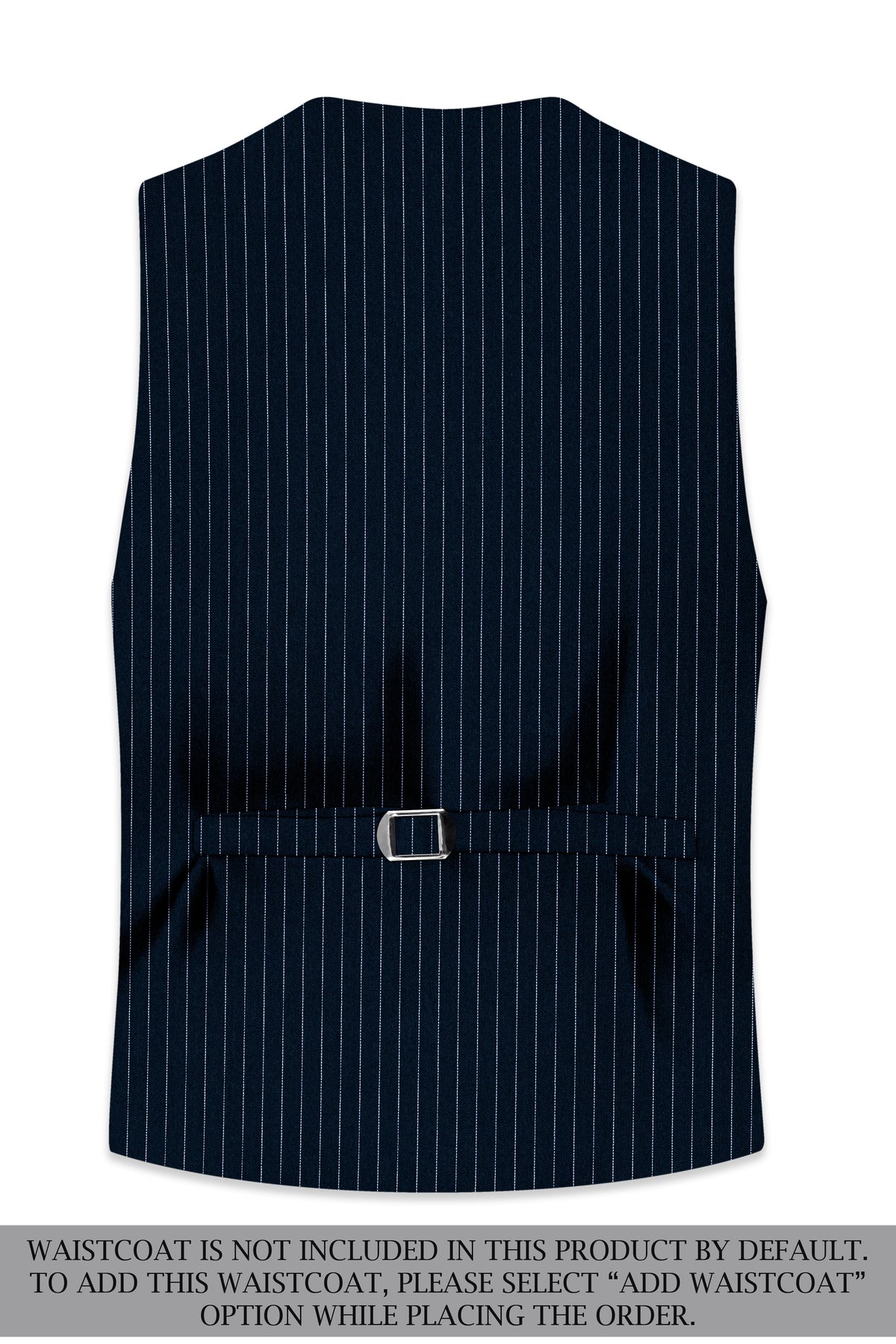 Zenith-Imperial Teal Green And Bright White Chalk Striped Wool Rich Wrinkle-Free Fluid Drape Fabric Single Breasted Suit