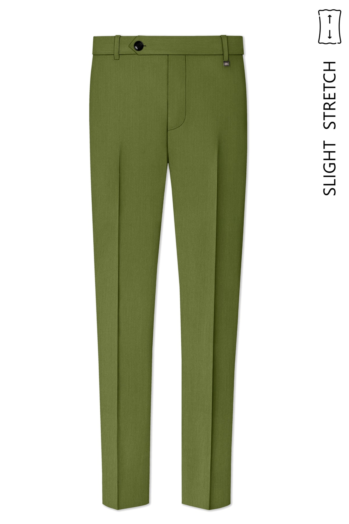 Hunter-Muddy Green Diamond Textured Wool Rich Slight Stretch Single Breasted Suit