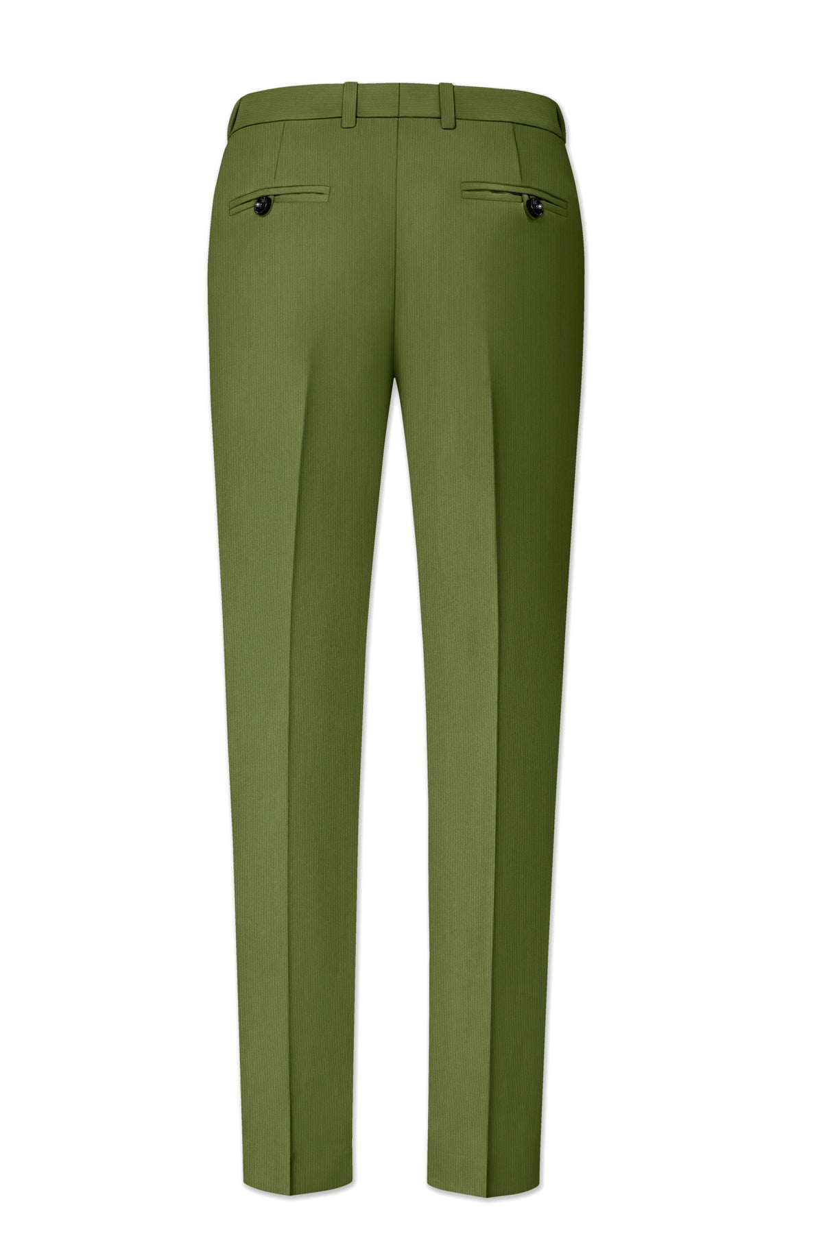 Hunter-Muddy Green Diamond Textured Wool Rich Slight Stretch Single Breasted Suit