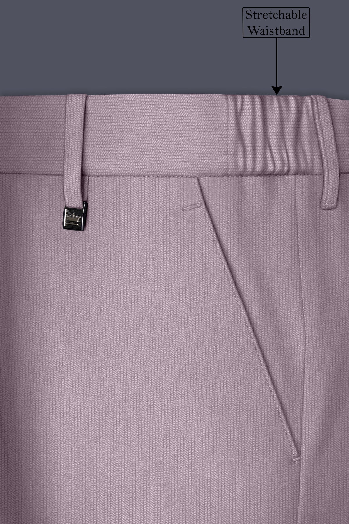 Celeste-Martini Pink Diamond Textured Wool Rich Slight Stretch Single Breasted Suit
