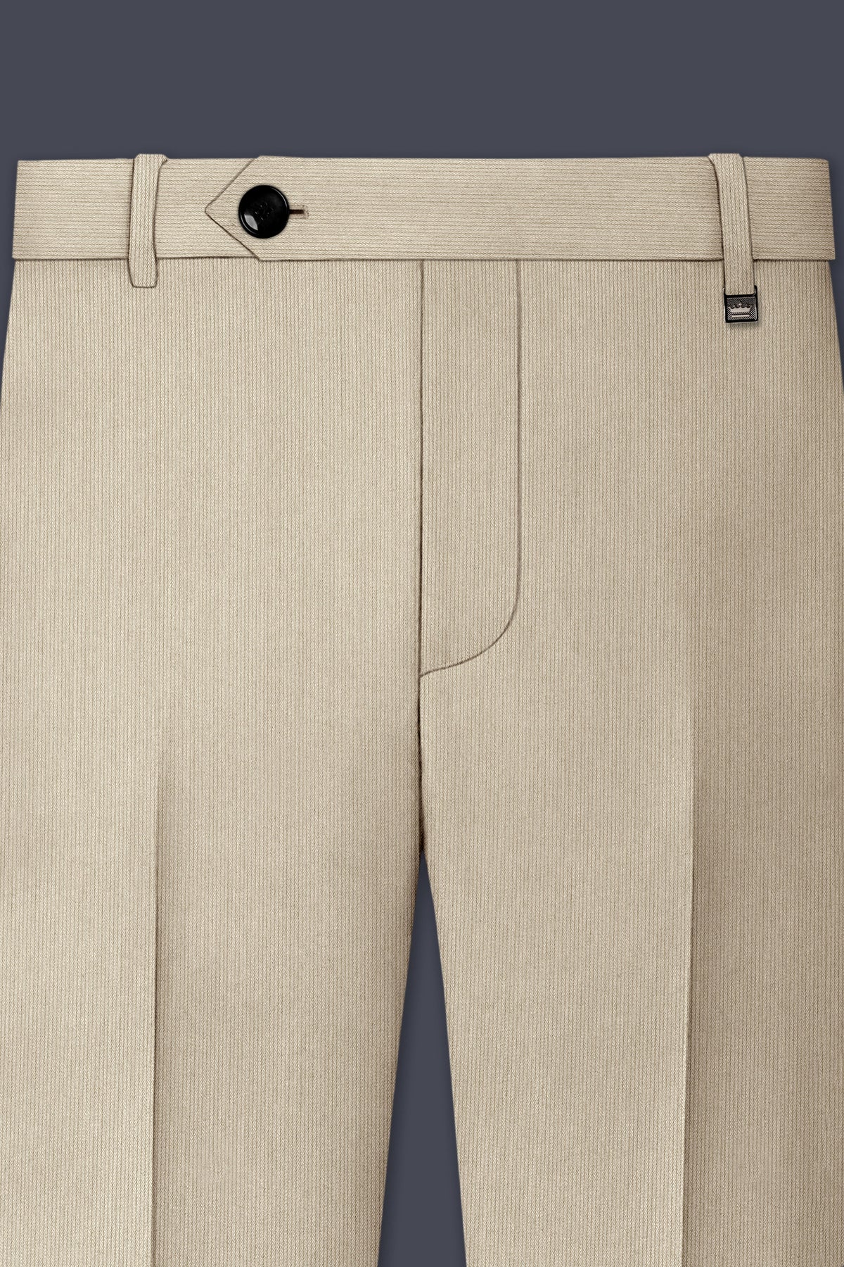 Ivoria-Vanilla Cream Diamond Textured Wool Rich Slight Stretch Single Breasted Suit