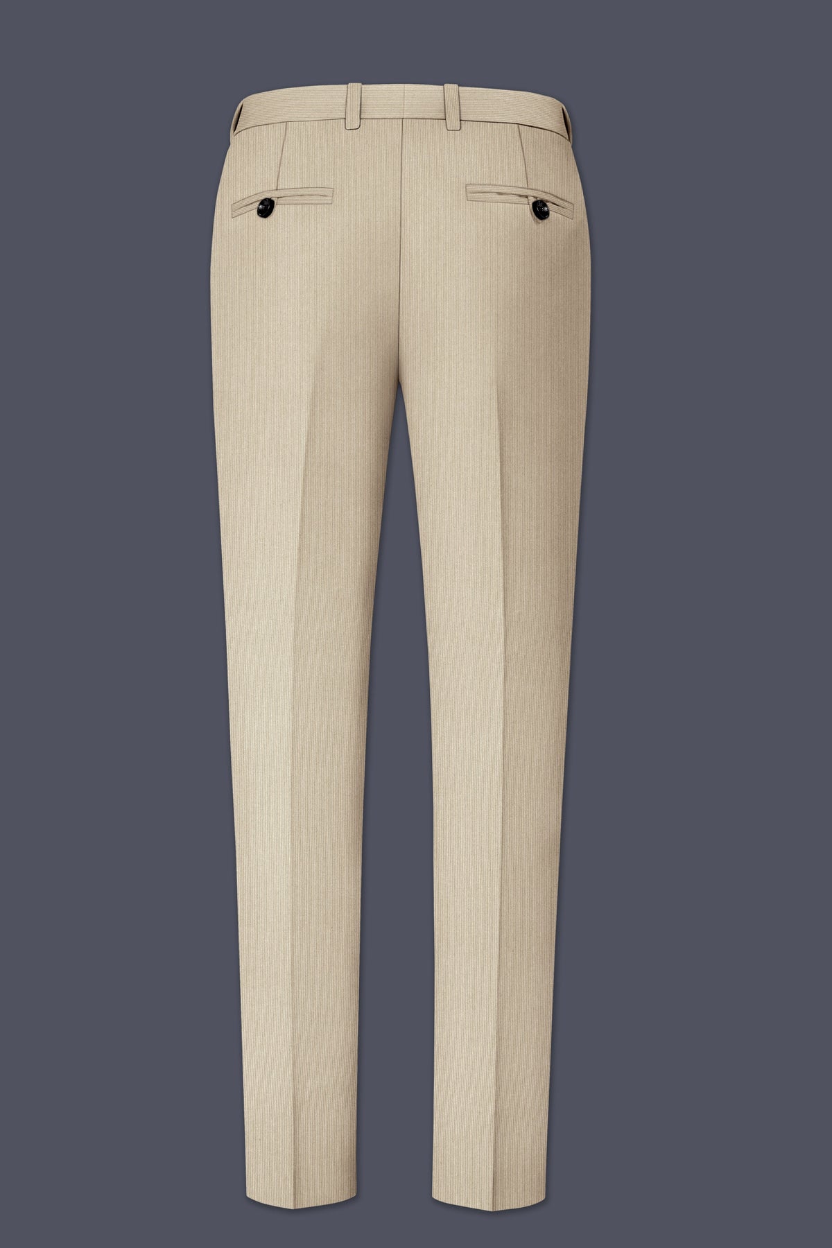 Ivoria-Vanilla Cream Diamond Textured Wool Rich Slight Stretch Single Breasted Suit