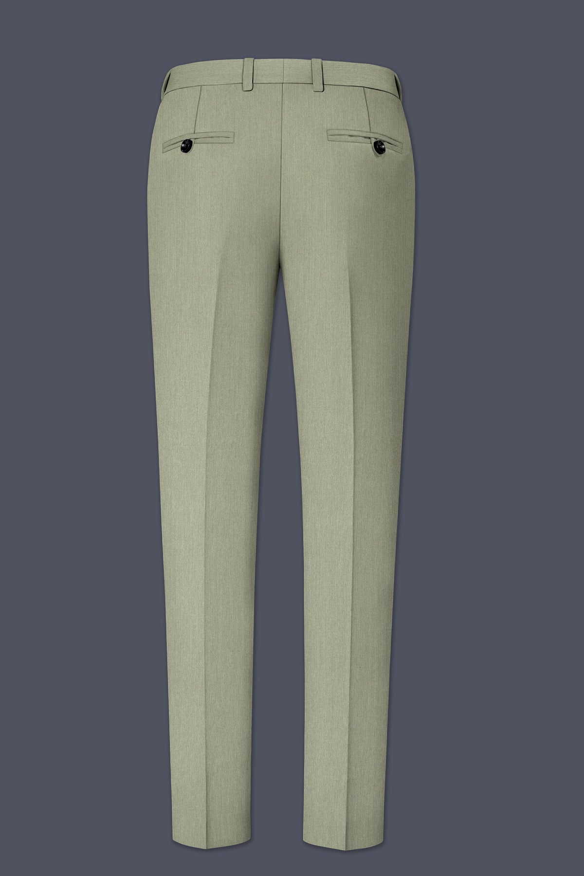 Elysian-Sage Green Diamond Textured Wool Rich Slight Stretch Single Breasted Suit