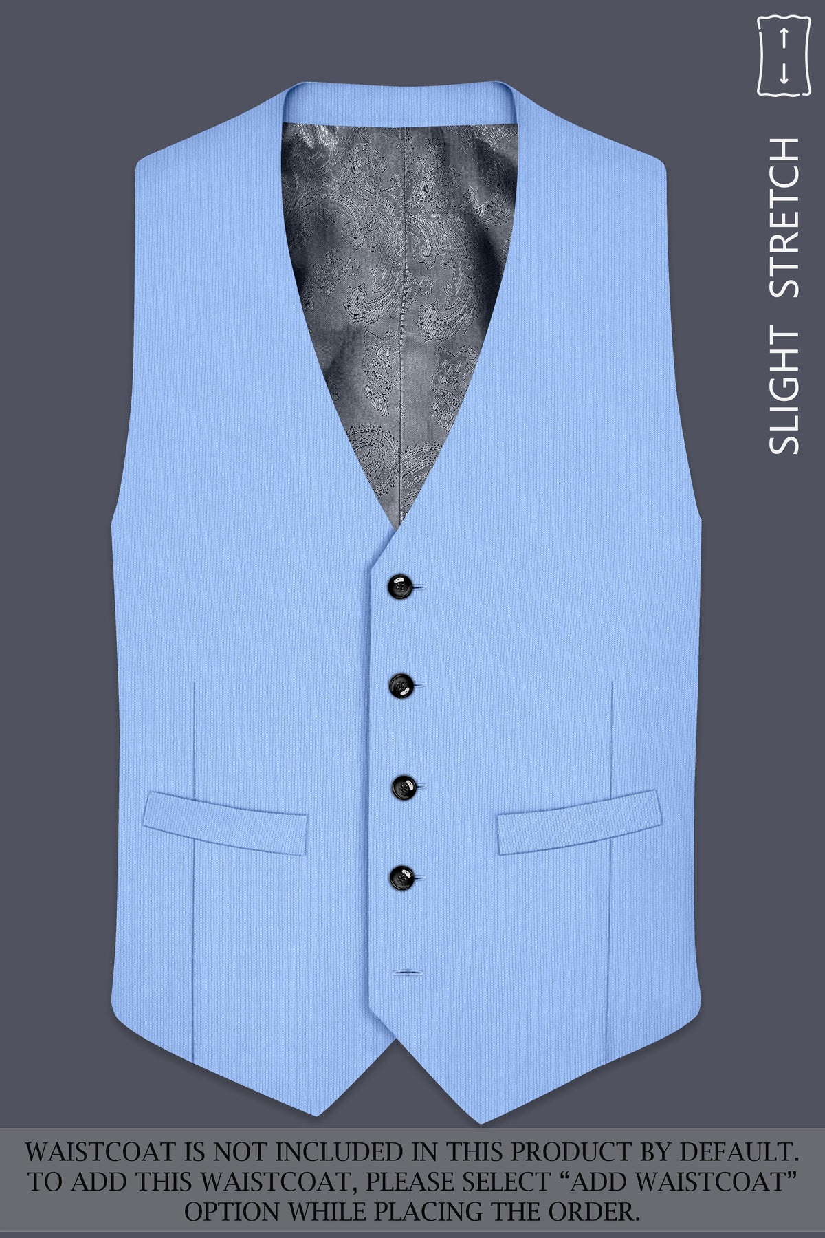Cobalt-Jordy Blue Diamond Textured Wool Rich Slight Stretch Single Breasted Suit