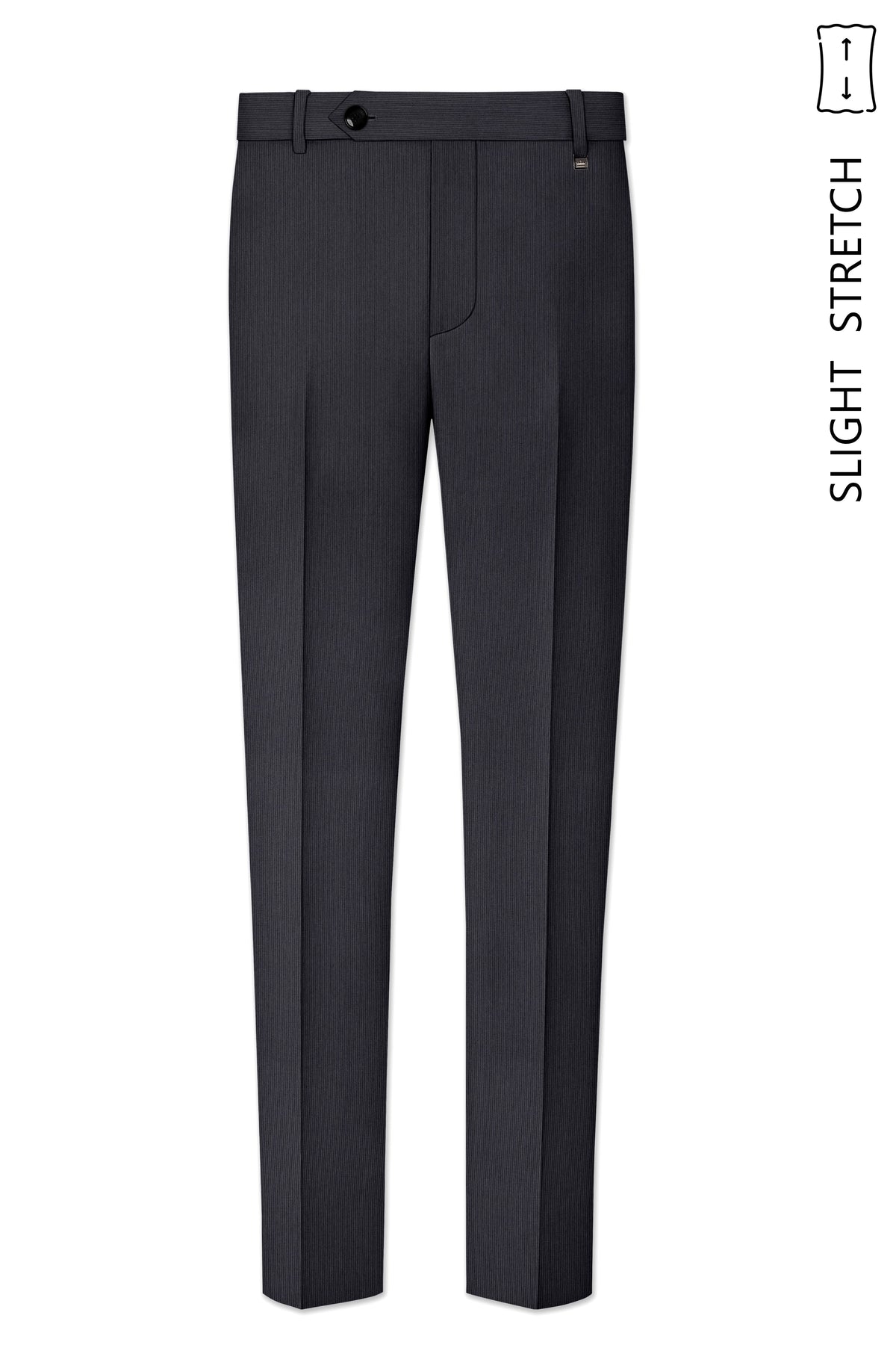 Axton-Baltic Sea Gray Diamond Textured Wool Rich Slight Stretch Single Breasted Suit