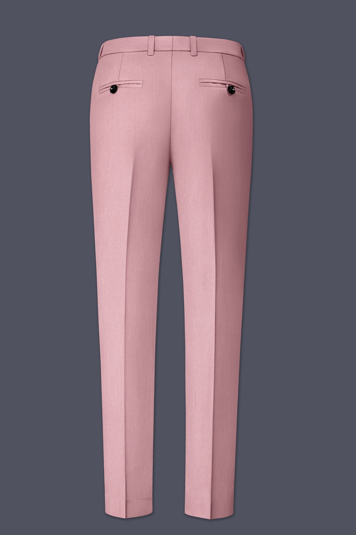 Isadora-Careys Pink Diamond Textured Wool Rich Slight Stretch Single Breasted Suit