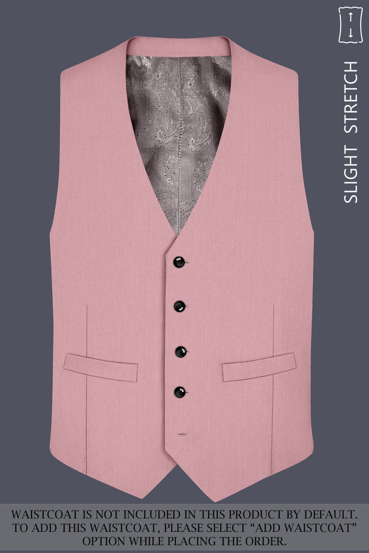 Isadora-Careys Pink Diamond Textured Wool Rich Slight Stretch Single Breasted Suit