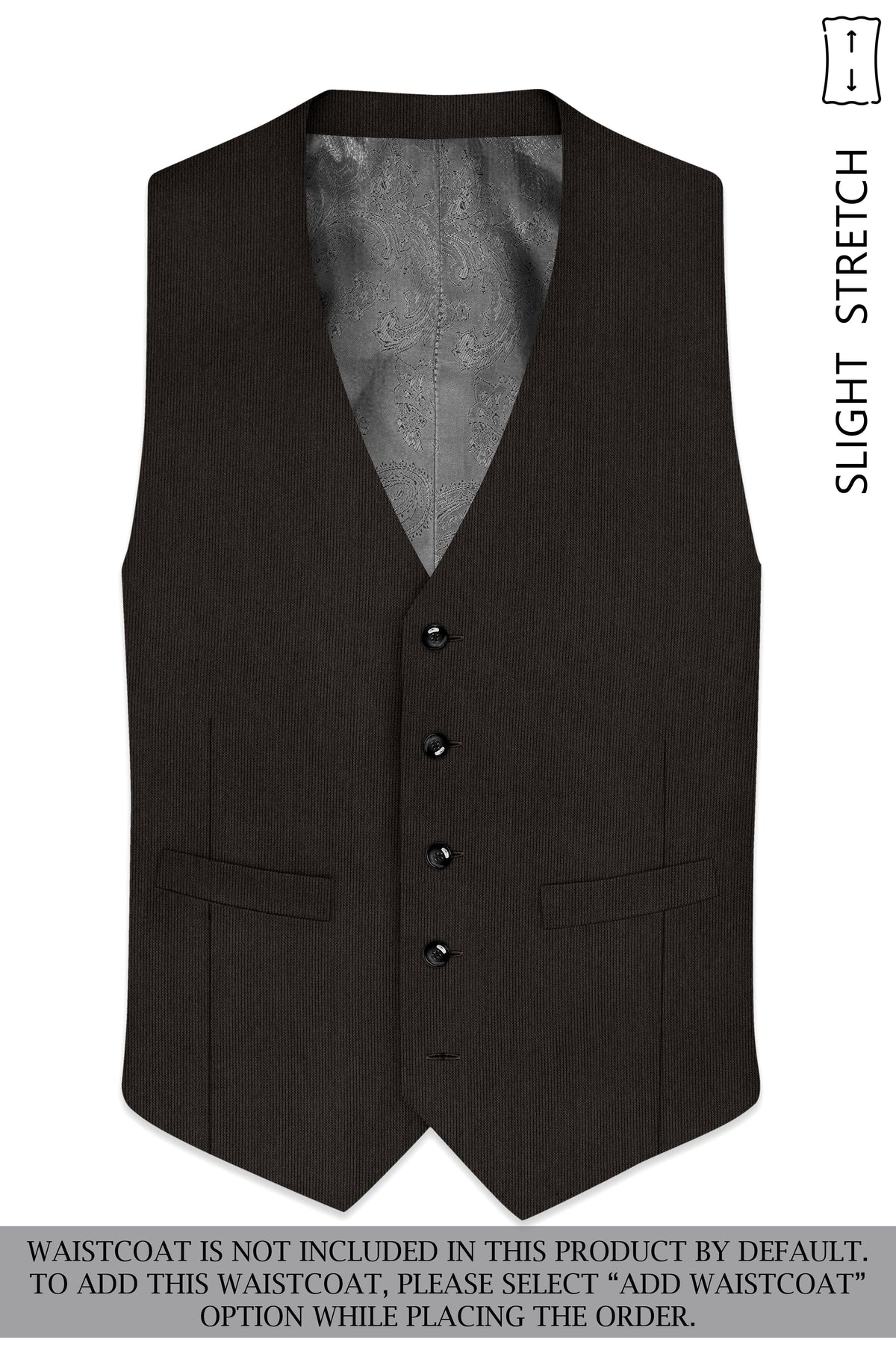 Grayson-Zeus Brown Diamond Textured Wool Rich Slight Stretch Single Breasted Suit