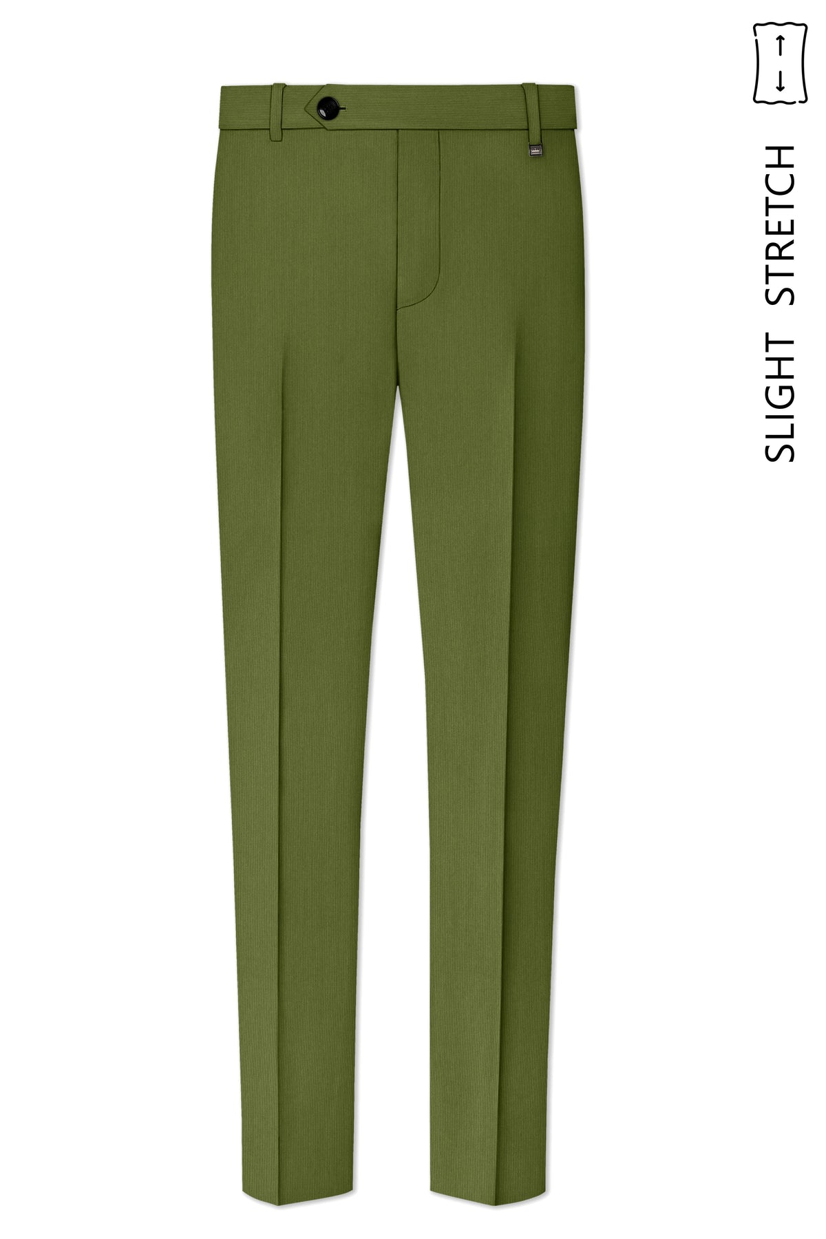 Hunter-Muddy Green Diamond Textured Wool Rich Slight Stretch Double Breasted Suit