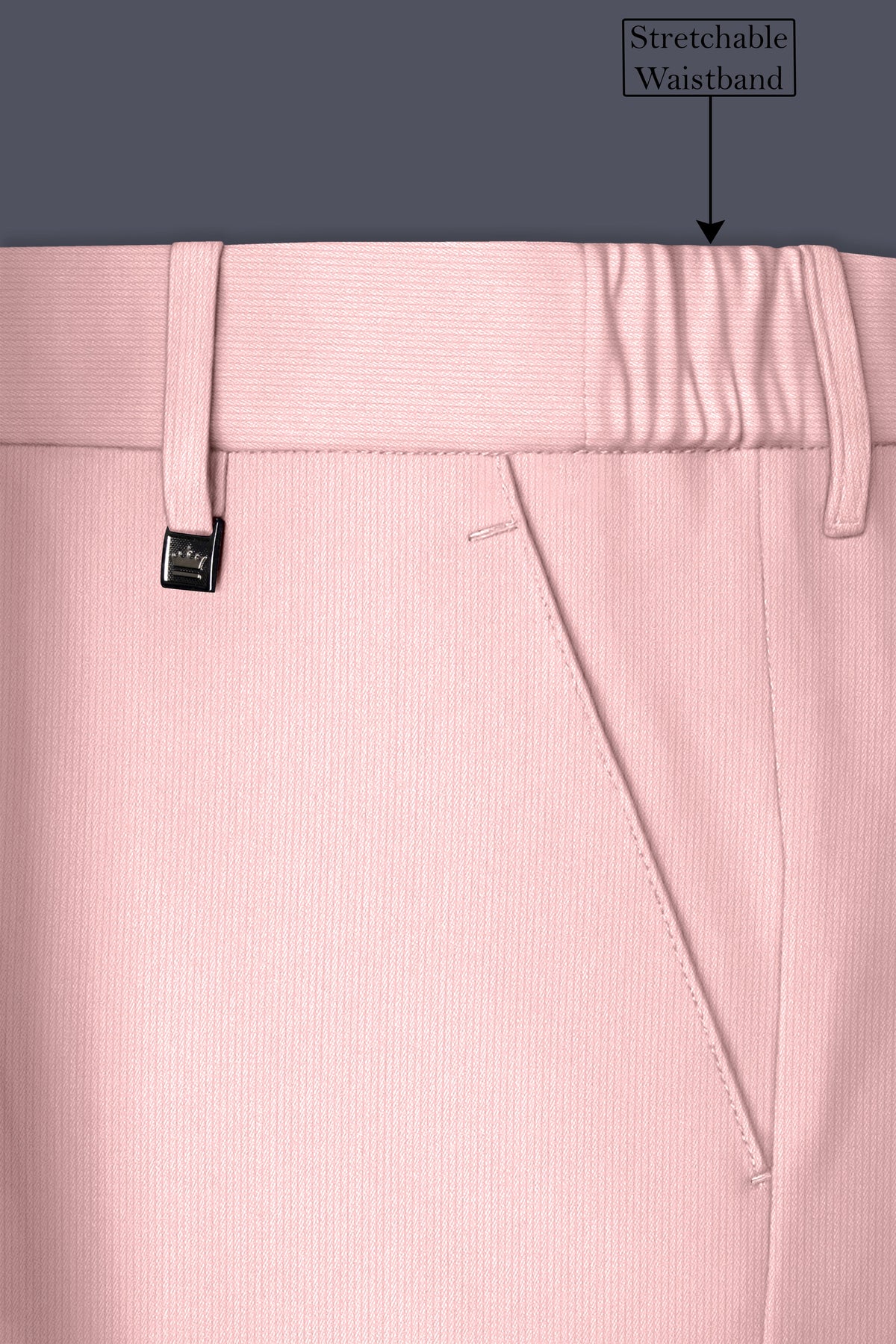Elara-Cosmos Pink Diamond Textured Wool Rich Slight Stretch Double Breasted Suit