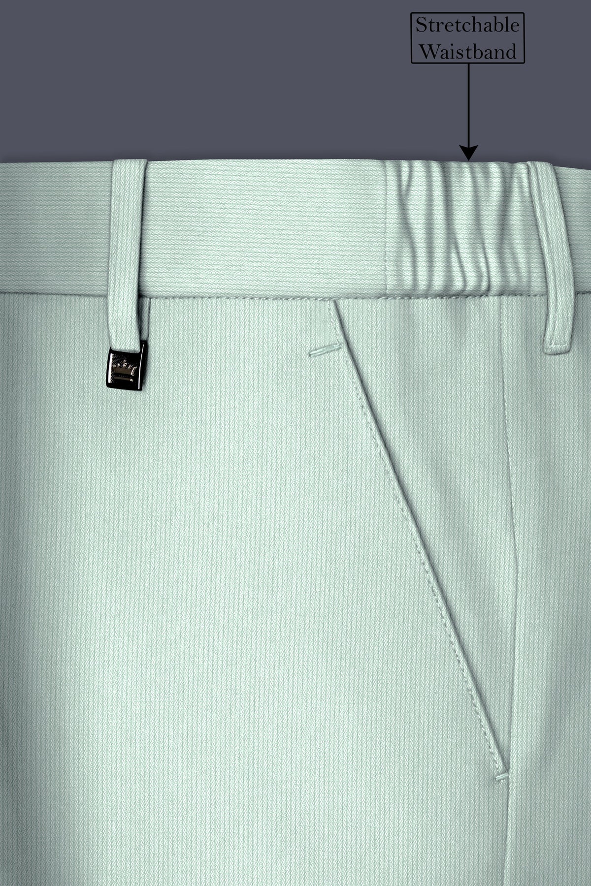 Viridis-Pumice Green Diamond Textured Wool Rich Slight Stretch Double Breasted Suit