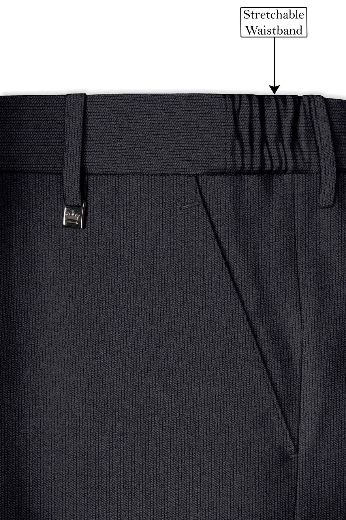 Axton-Baltic Sea Gray Diamond Textured Wool Rich Slight Stretch Double Breasted Suit