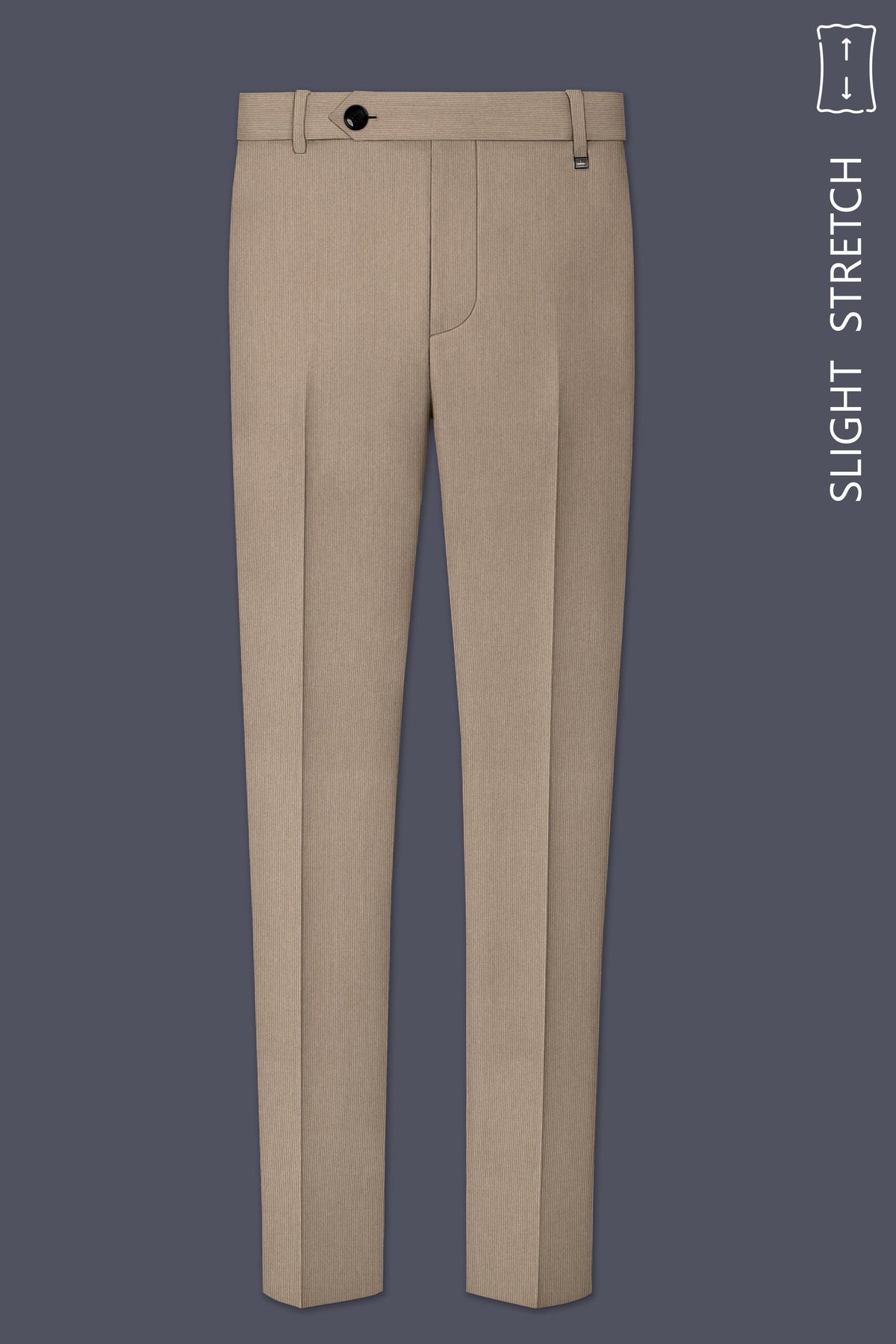 Terran-Sandrift Brown Diamond Textured Wool Rich Slight Stretch Double Breasted Suit