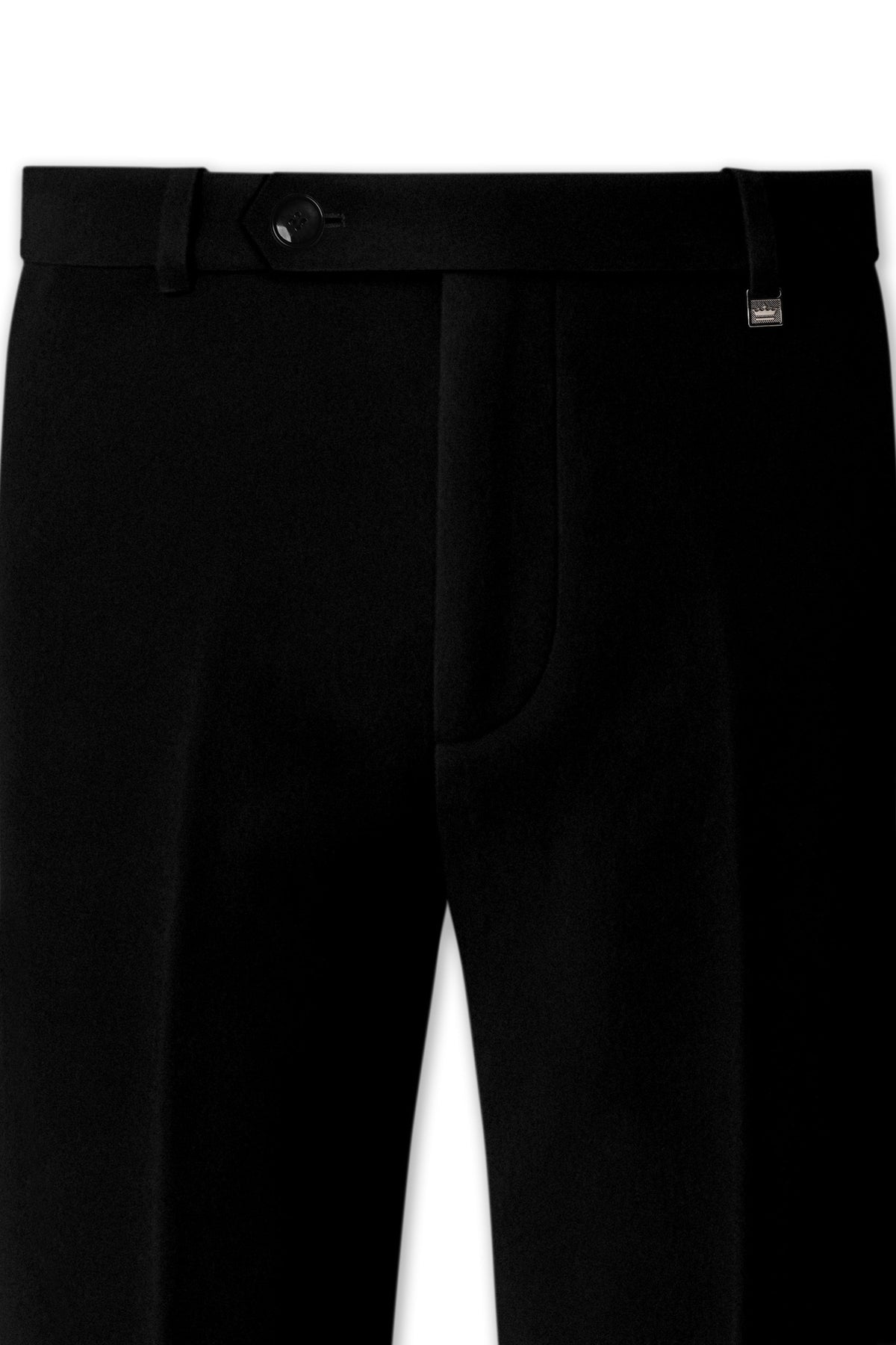 Aurelius-Jade Black Velvet Peak Lapel Tuxedo Suit