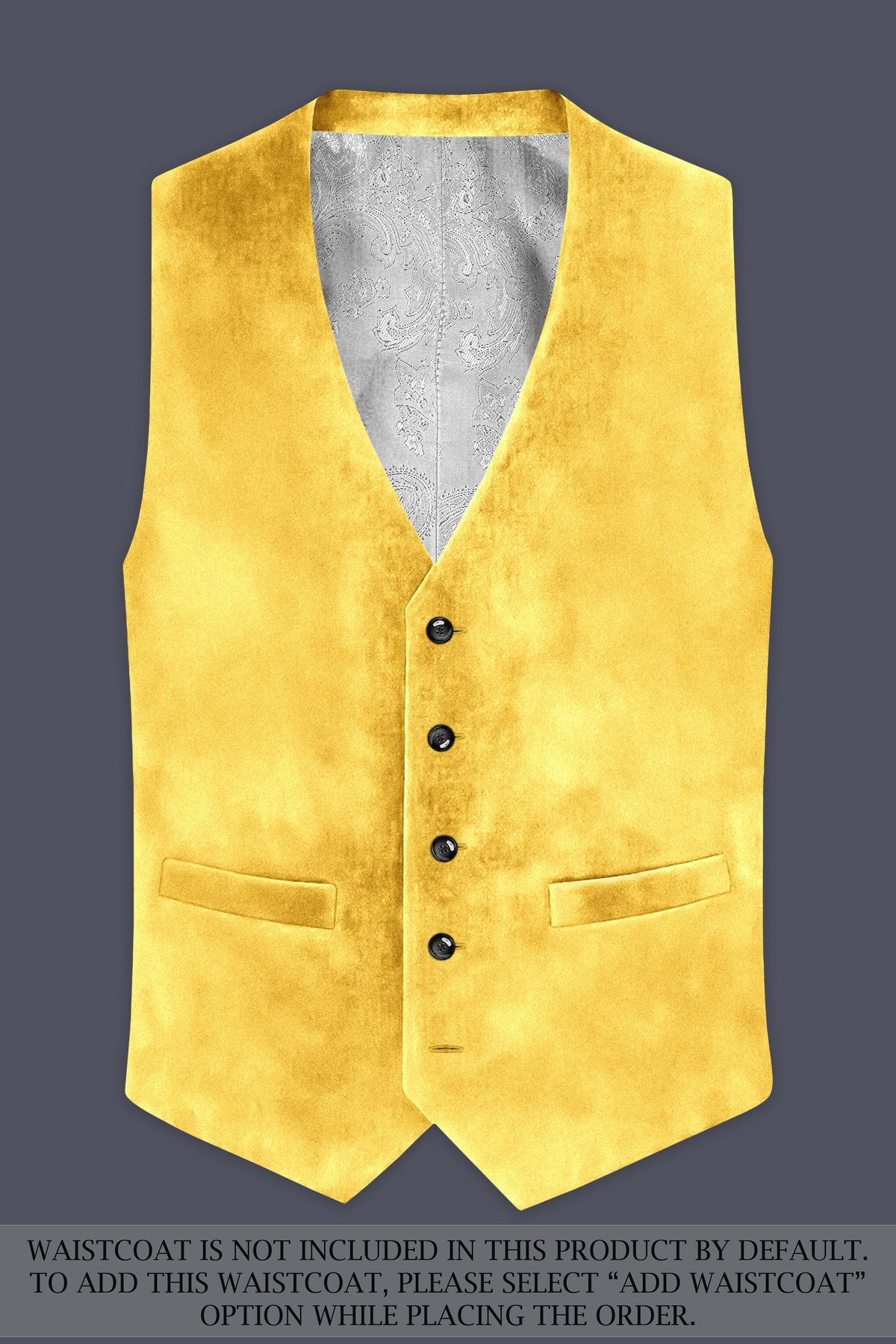 Lustre-Tulip Yellow Velvet Peak Lapel Tuxedo Suit