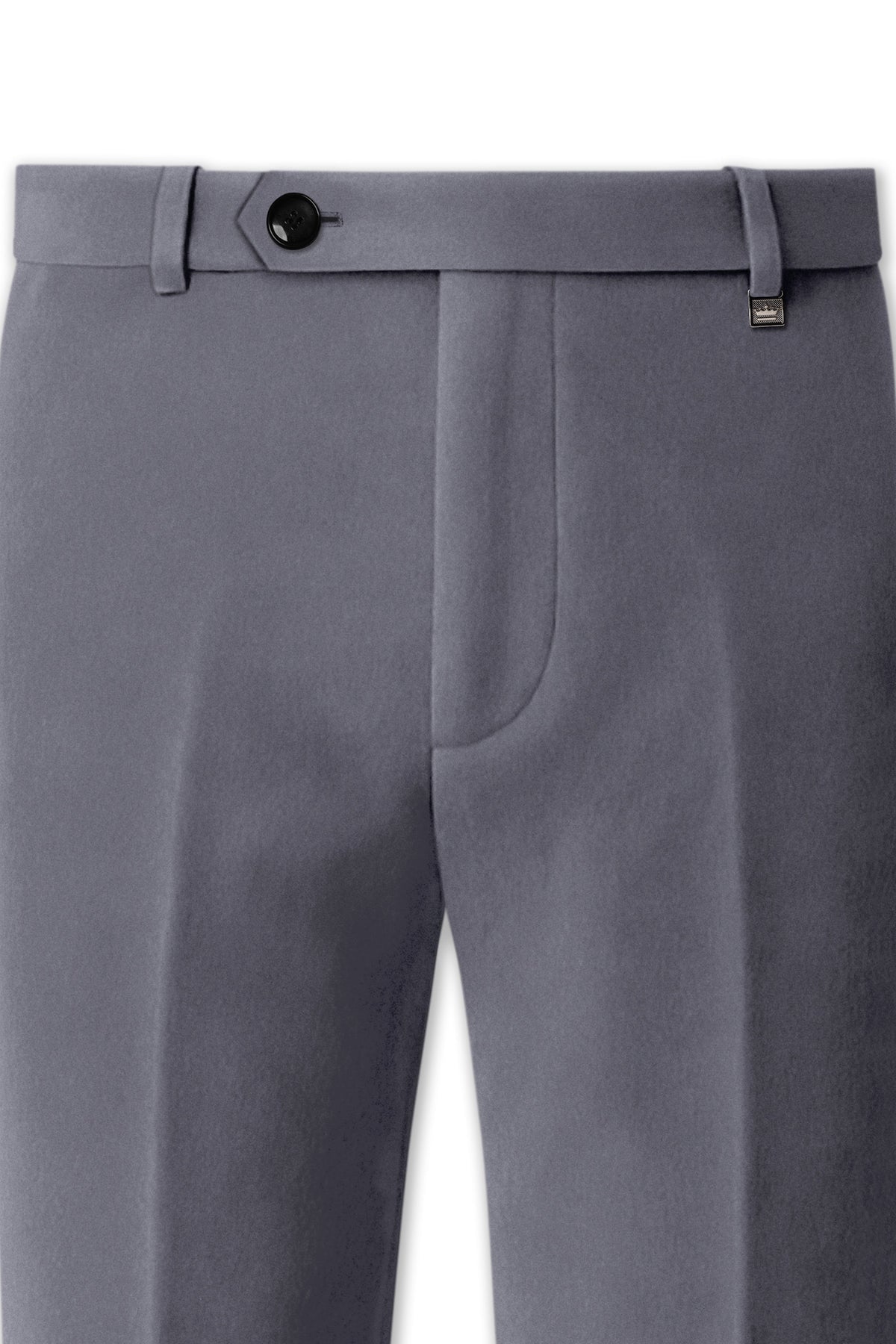 Velluto-Tuna Gray Velvet Peak Lapel Tuxedo Suit