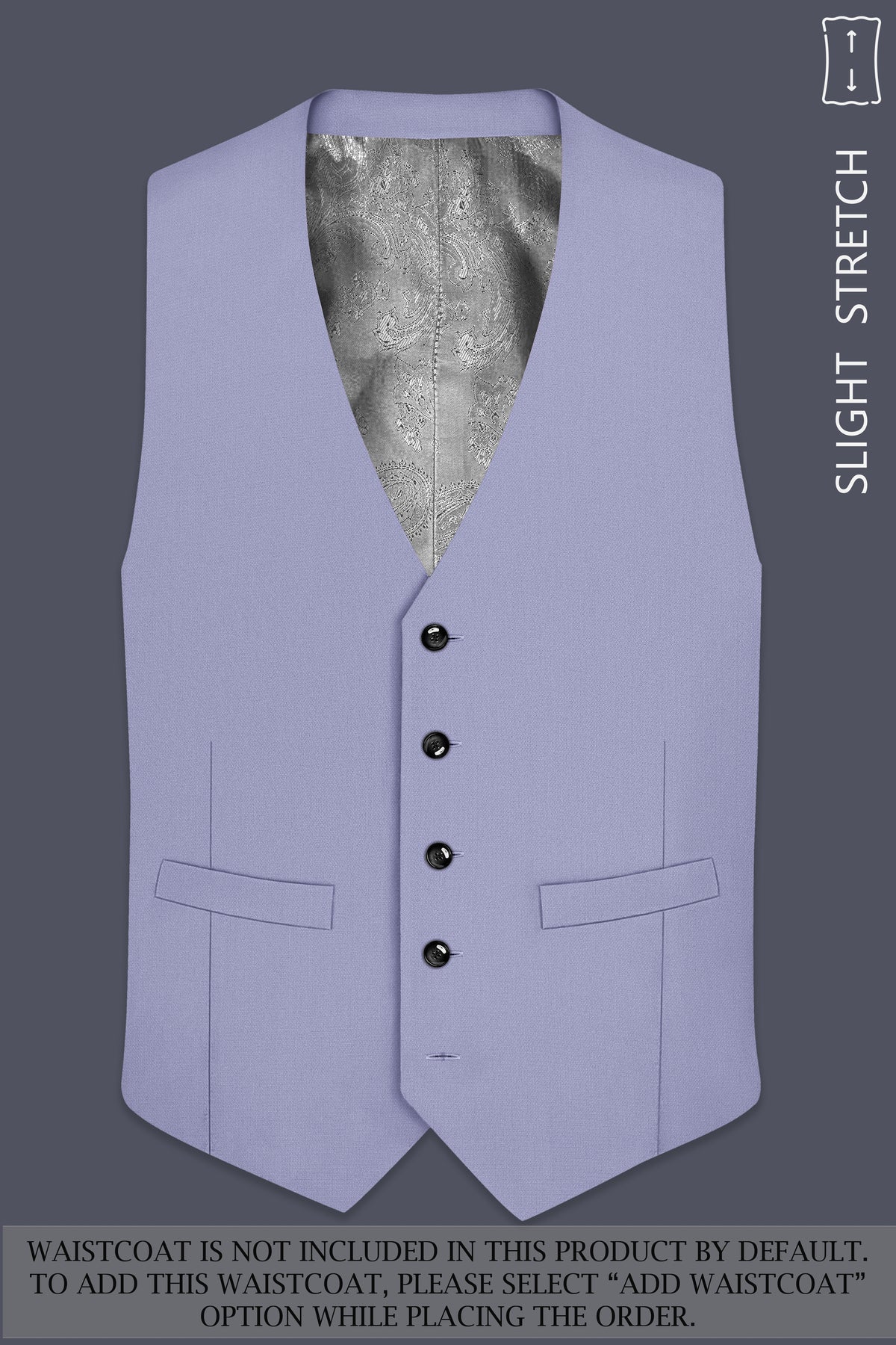 Royale-Chatelle Purple Diamond Textured Wool Rich Slight Stretch Single Breasted Suit