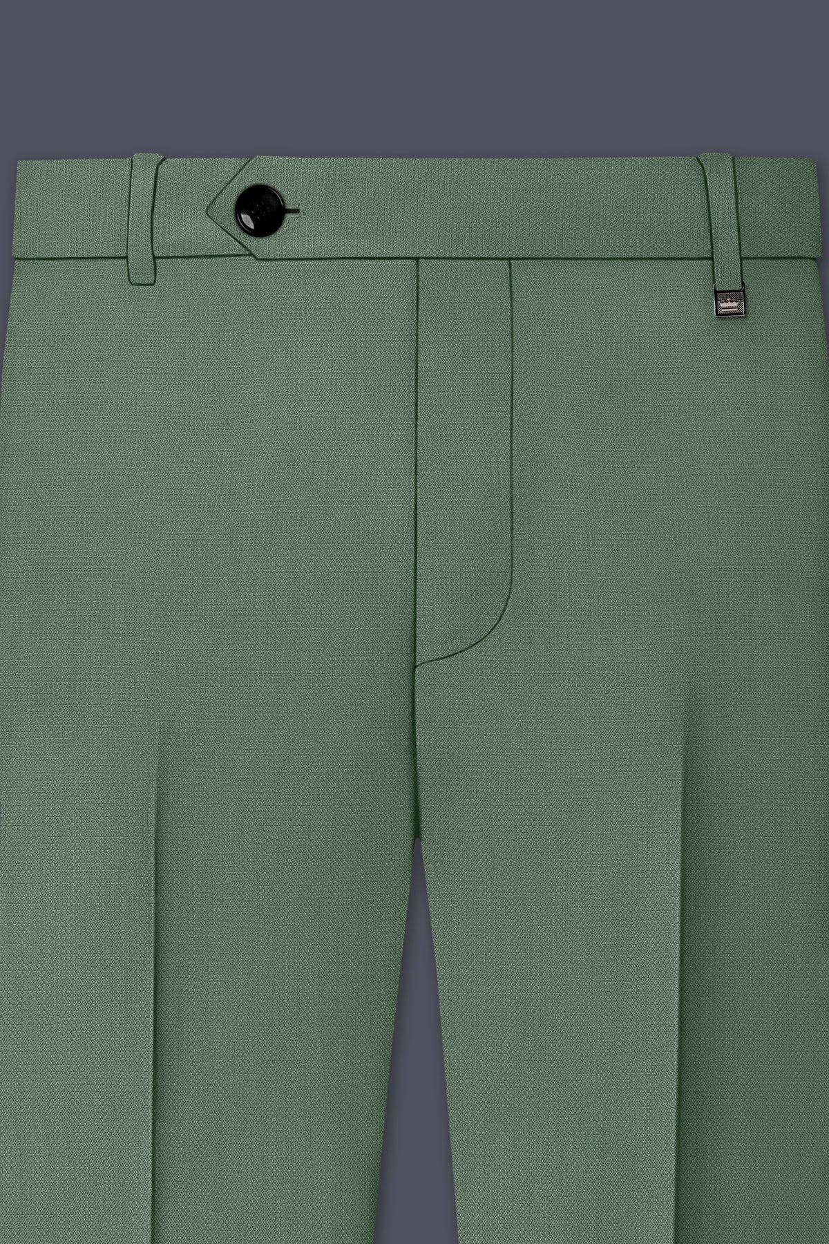 Avon-Glade Green Diamond Textured Wool Rich Slight Stretch Double Breasted Suit