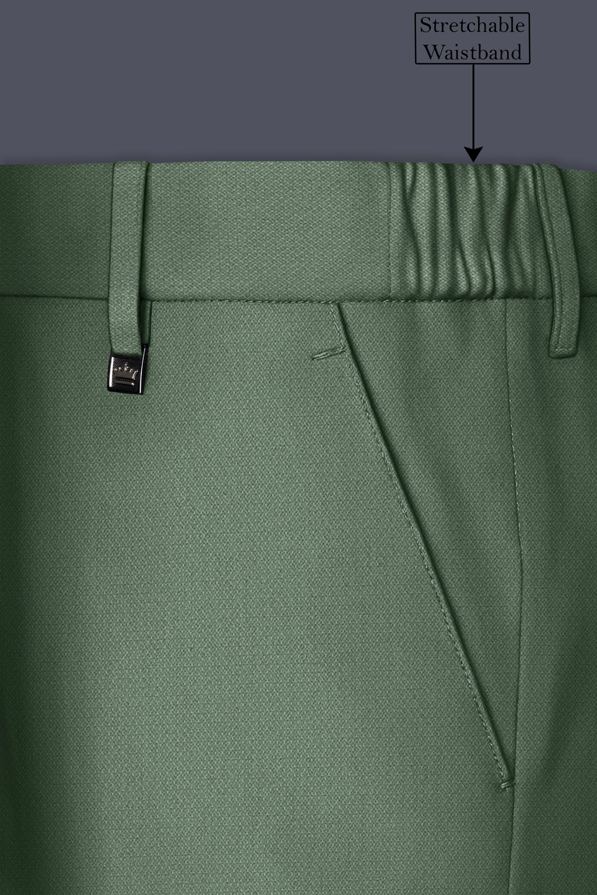 Avon-Glade Green Diamond Textured Wool Rich Slight Stretch Double Breasted Suit