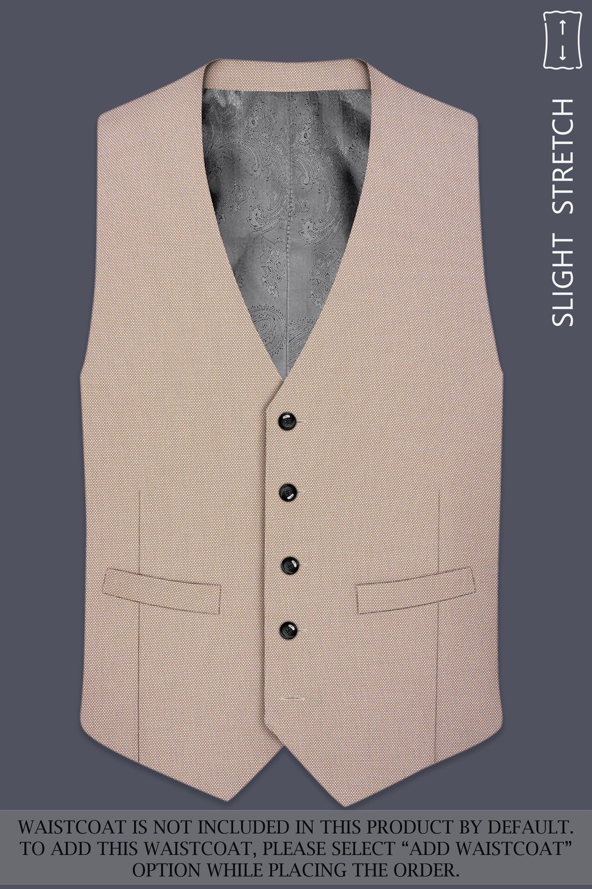 Terrano-Rodeo Brown Diamond Textured Wool Rich Slight Stretch Single Breasted Suit
