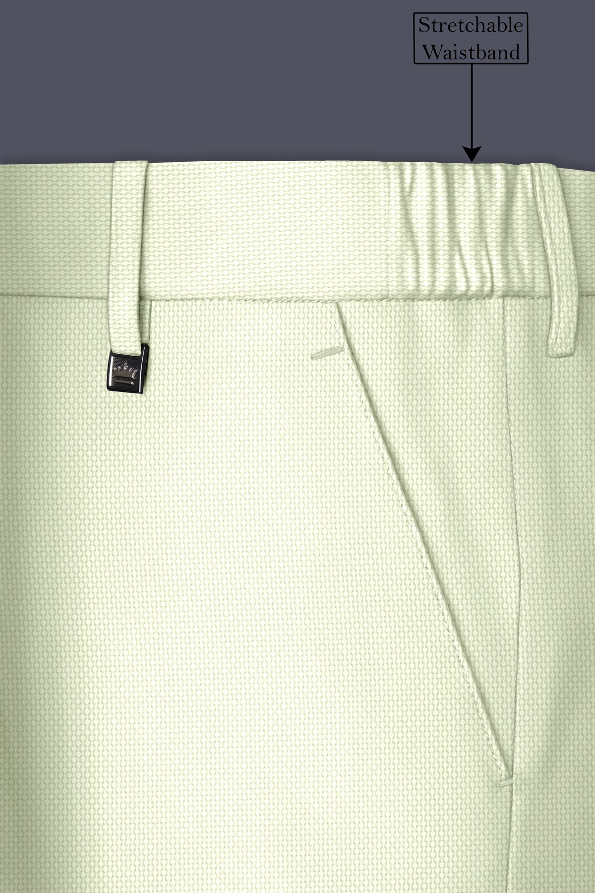 Verdant-Bud Green Diamond Textured Wool Rich Slight Stretch Double Breasted Suit