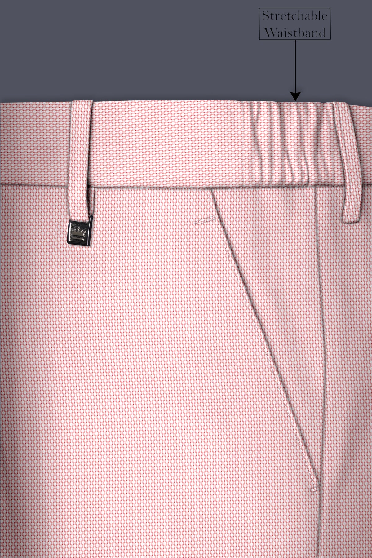 Blush-Cosmos Pink Diamond Textured Wool Rich Slight Stretch Double Breasted Suit