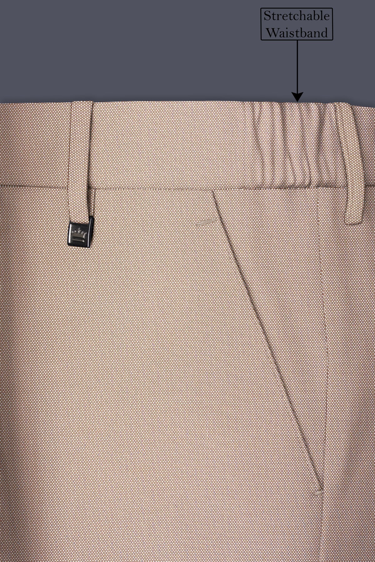 Terrano-Rodeo Brown Diamond Textured Wool Rich Slight Stretch Double Breasted Suit