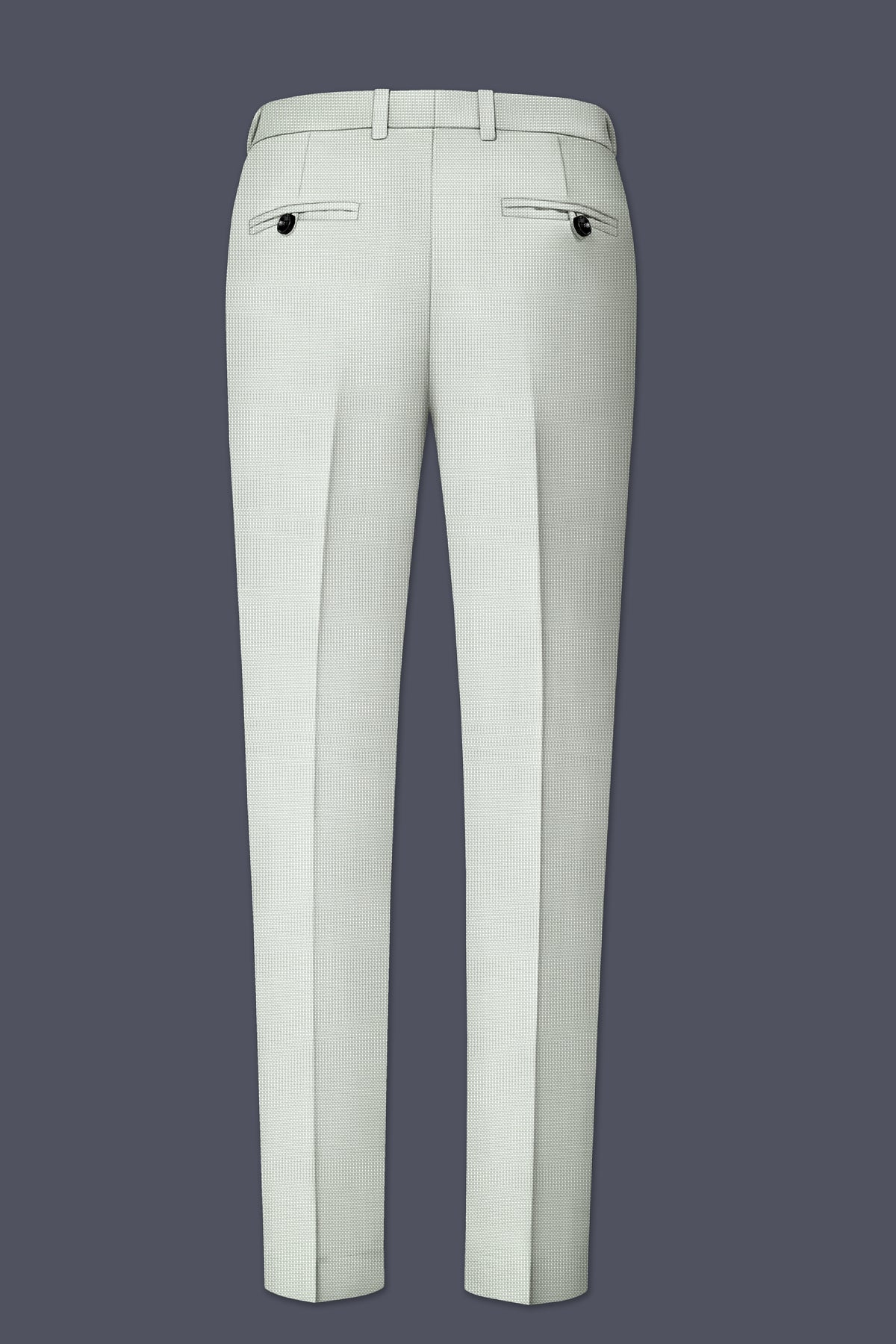 Cavell-Ash Gray Diamond Textured Wool Rich Slight Stretch Double Breasted Suit