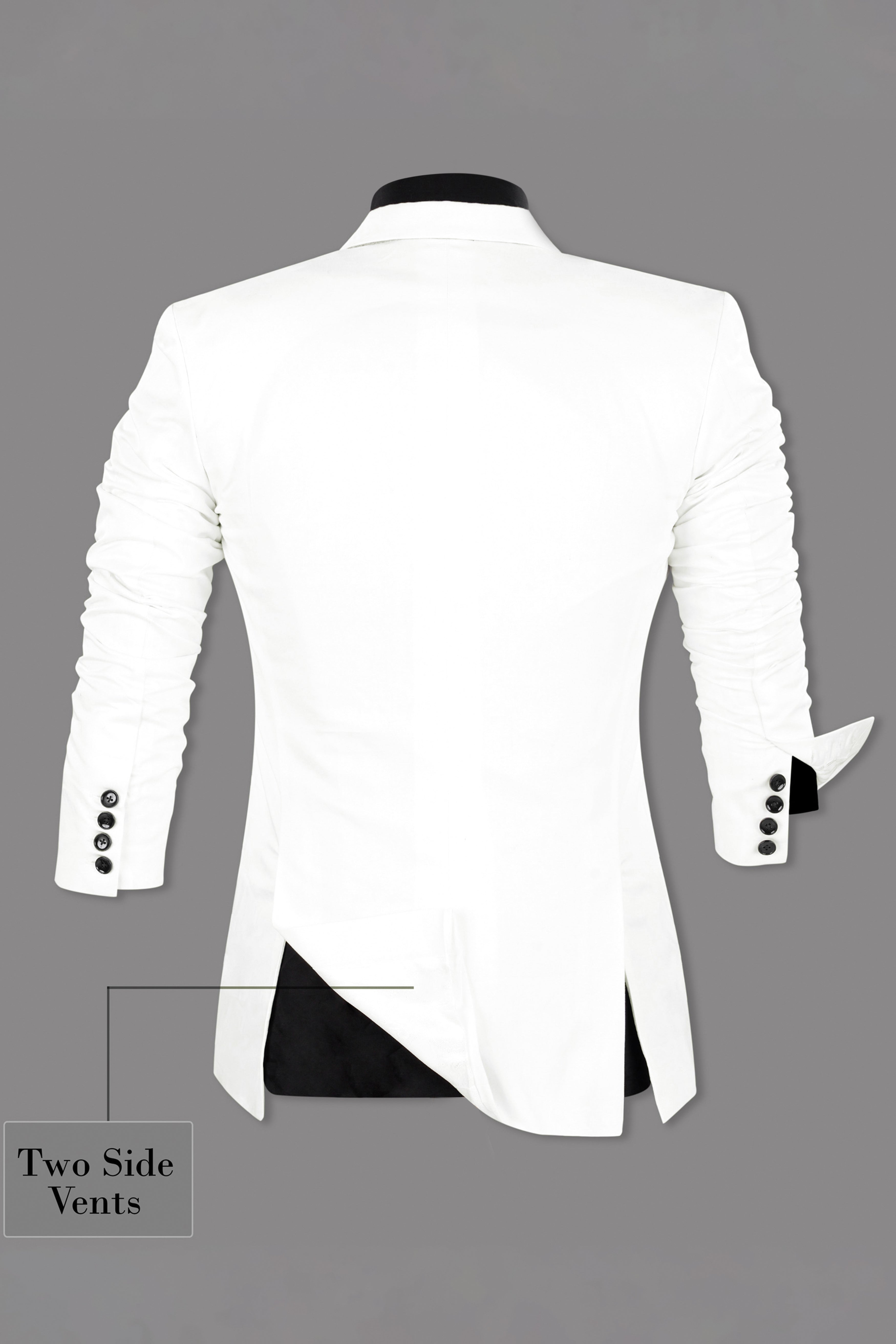 Bright White Subtle Sheen Double Breasted Suit