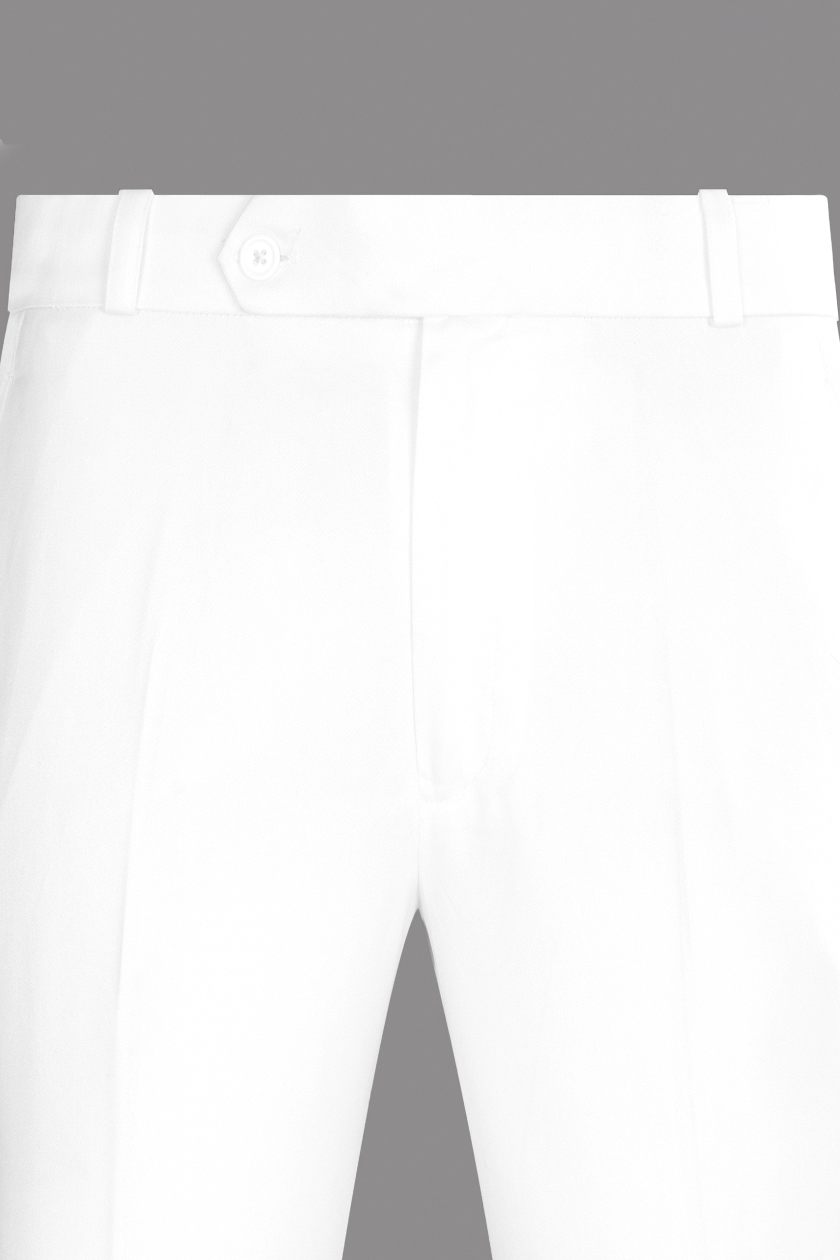 Bright White Subtle Sheen Double Breasted Suit