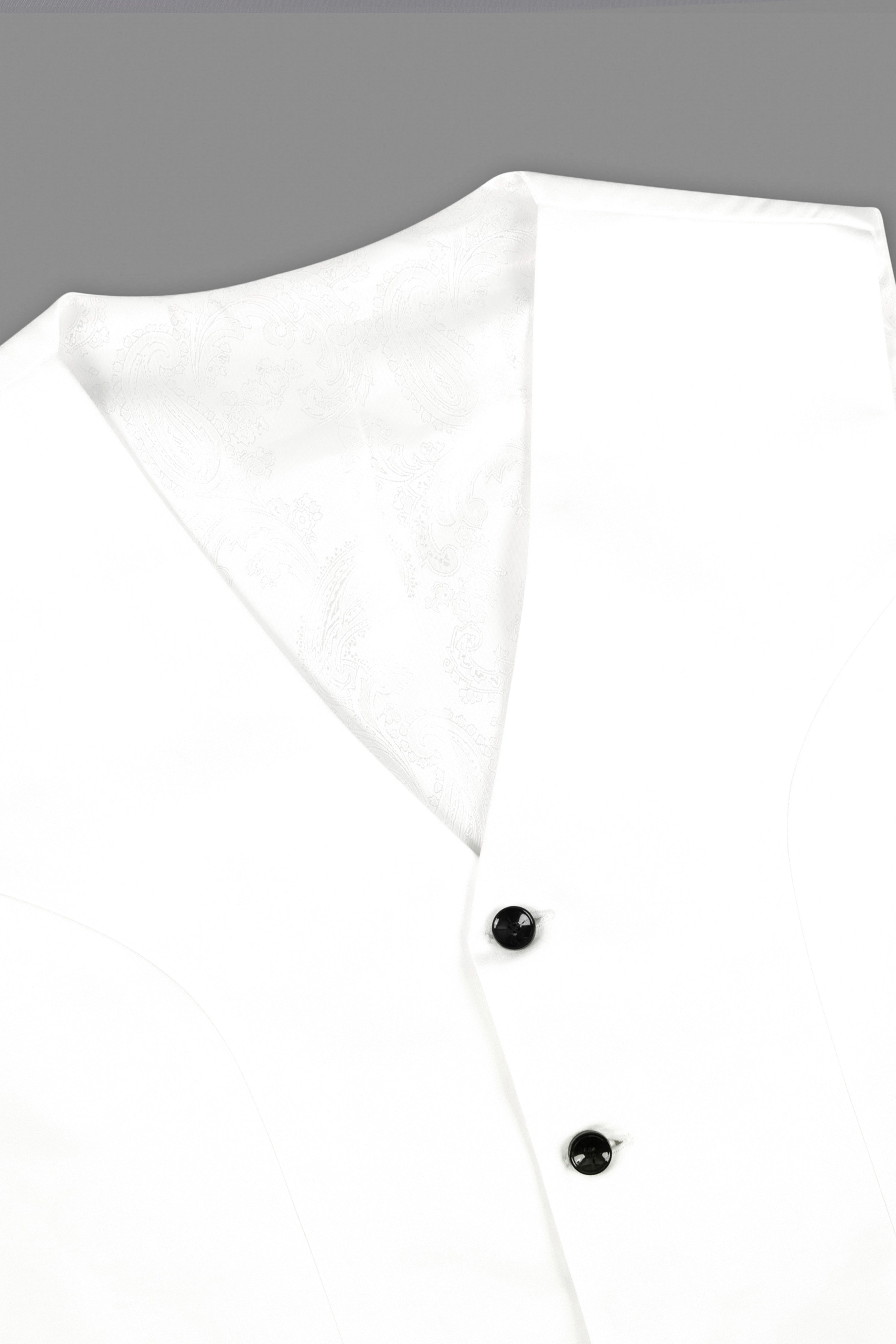 Bright White Subtle Sheen Double Breasted Suit