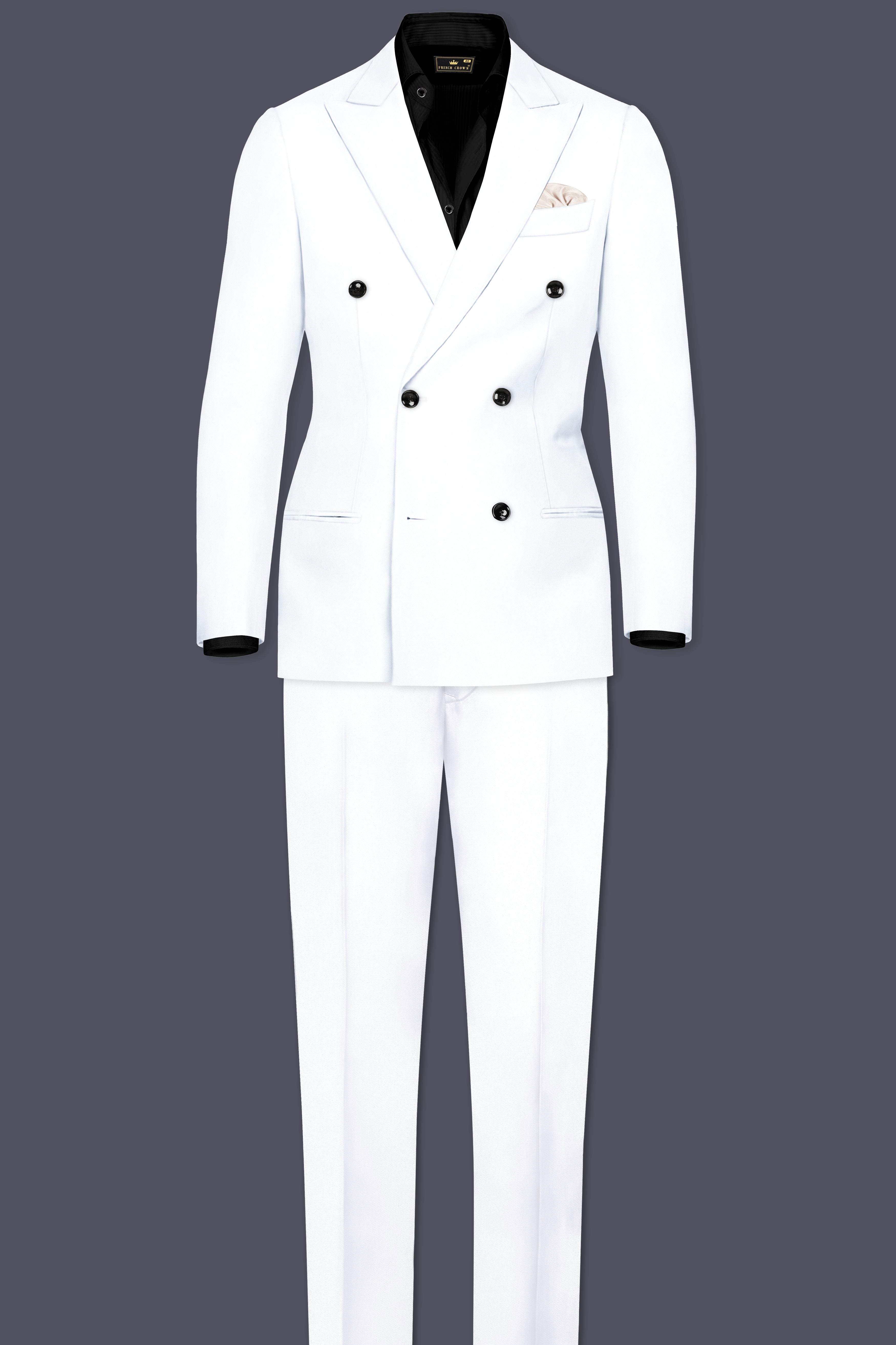 Mens white double breasted on sale suit