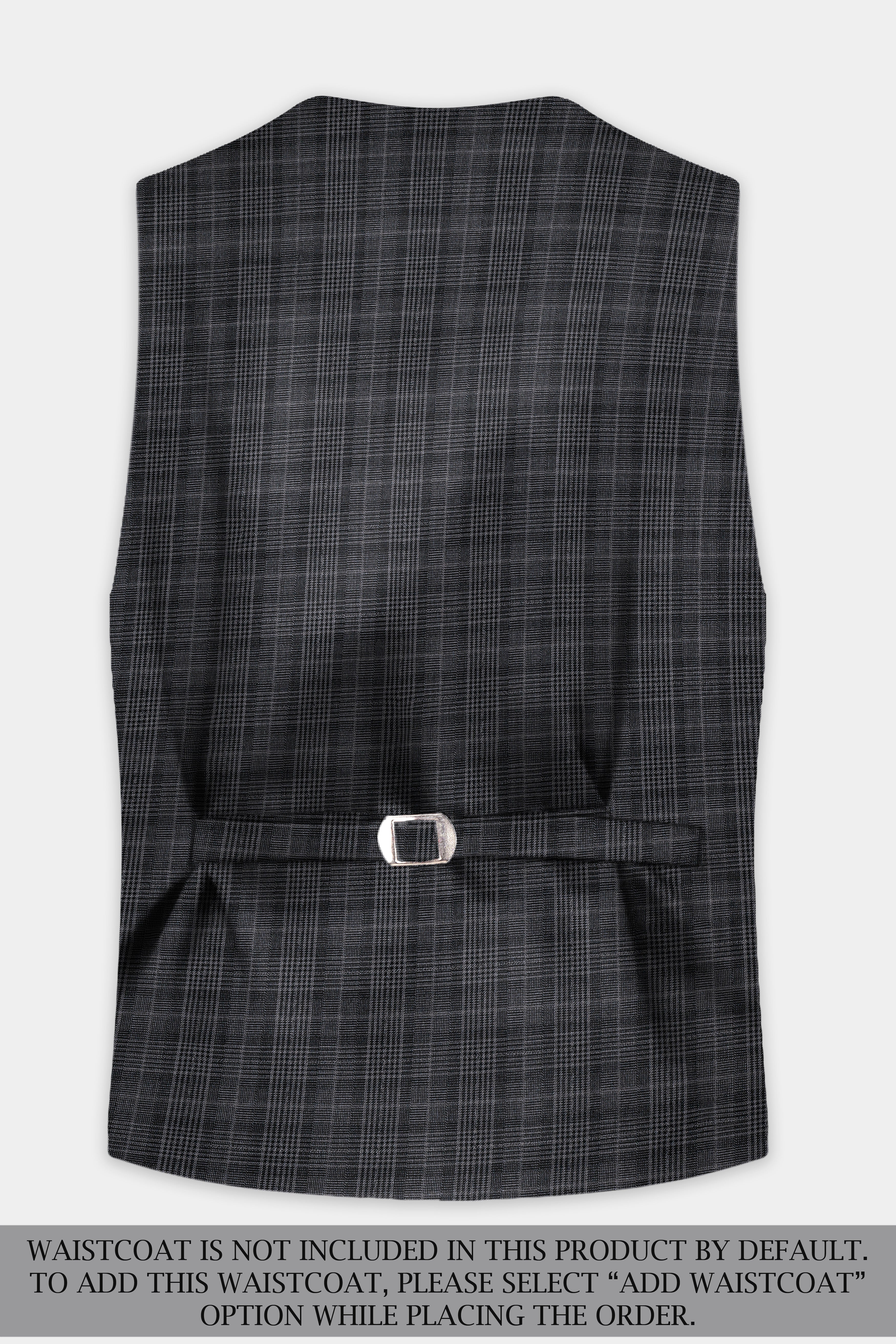 Charcoal Grey Plaid Suit