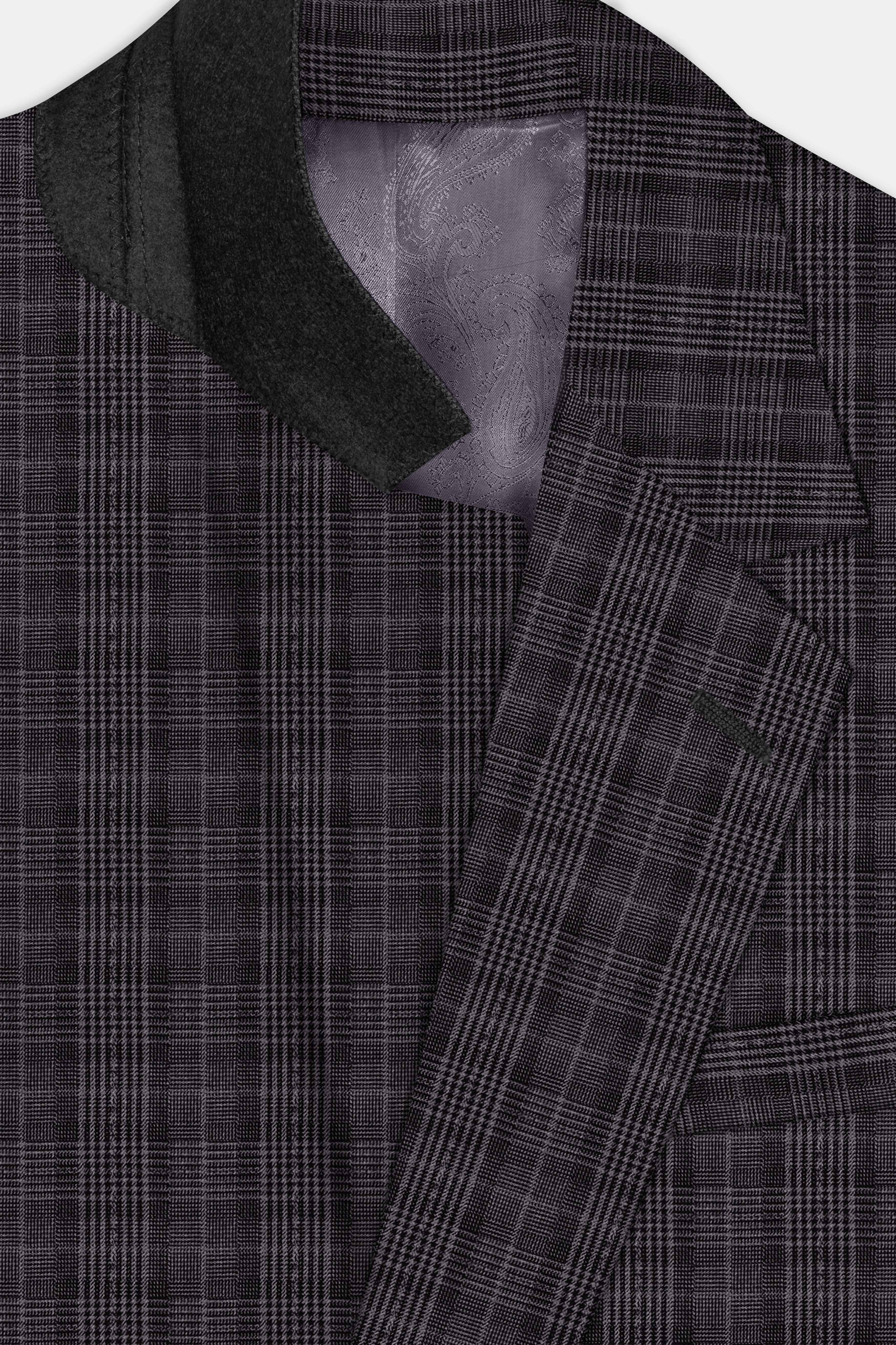 Charcoal Grey Plaid Suit