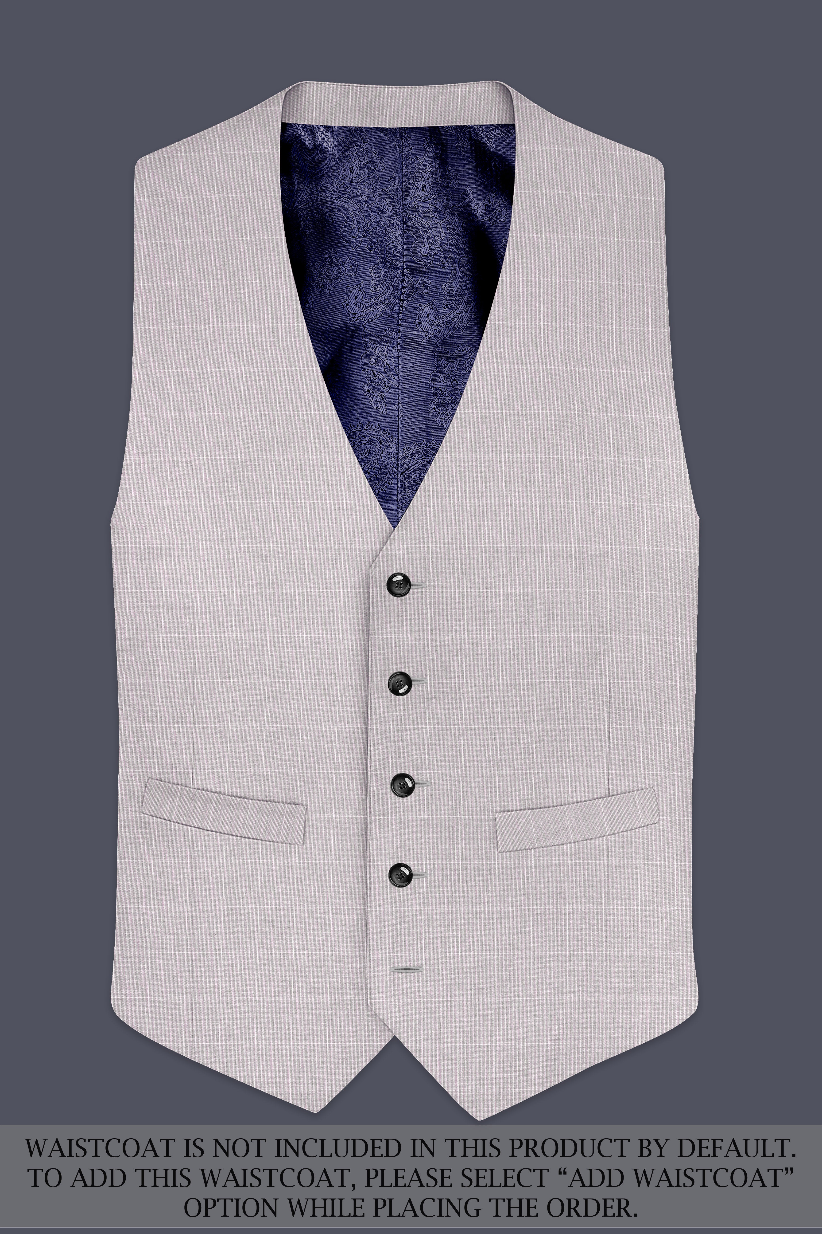 Martini Gray Checkered Double Breasted Suit