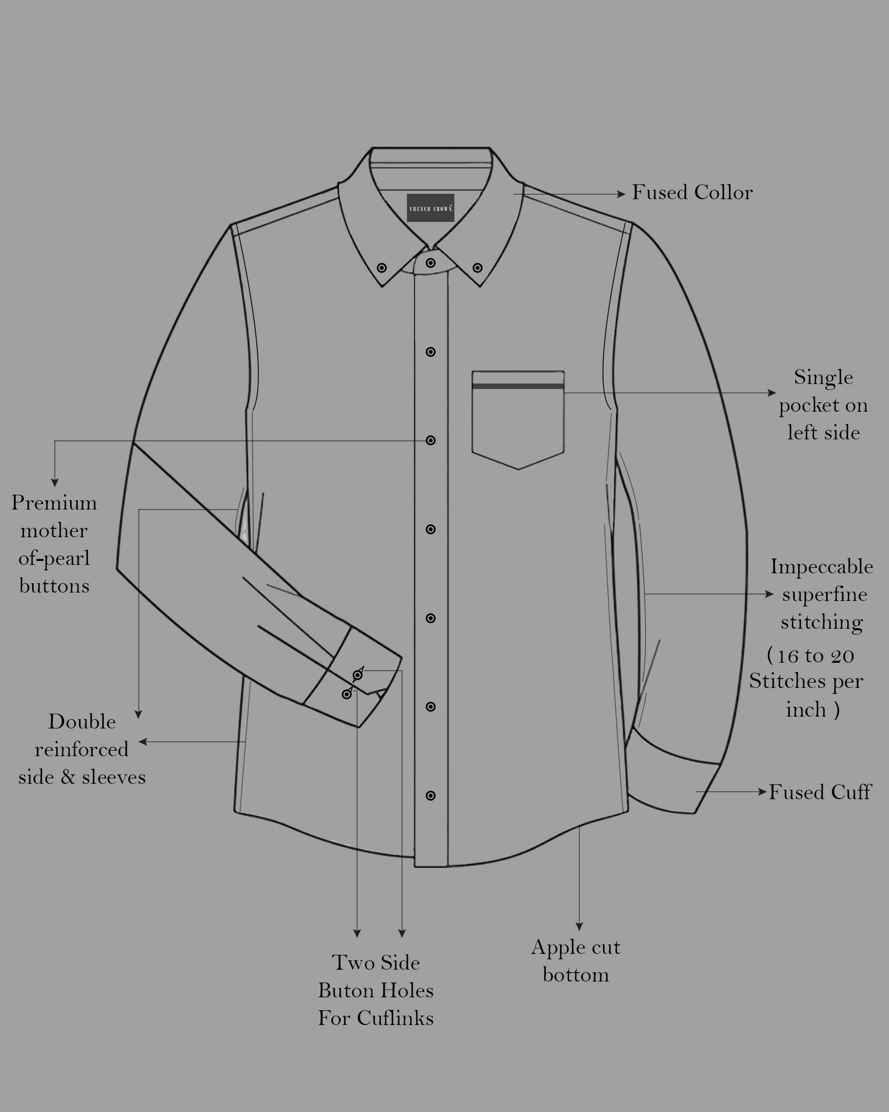 Nickel Gray and Tamarind Maroon Twill Checkered Premium Cotton Shirt