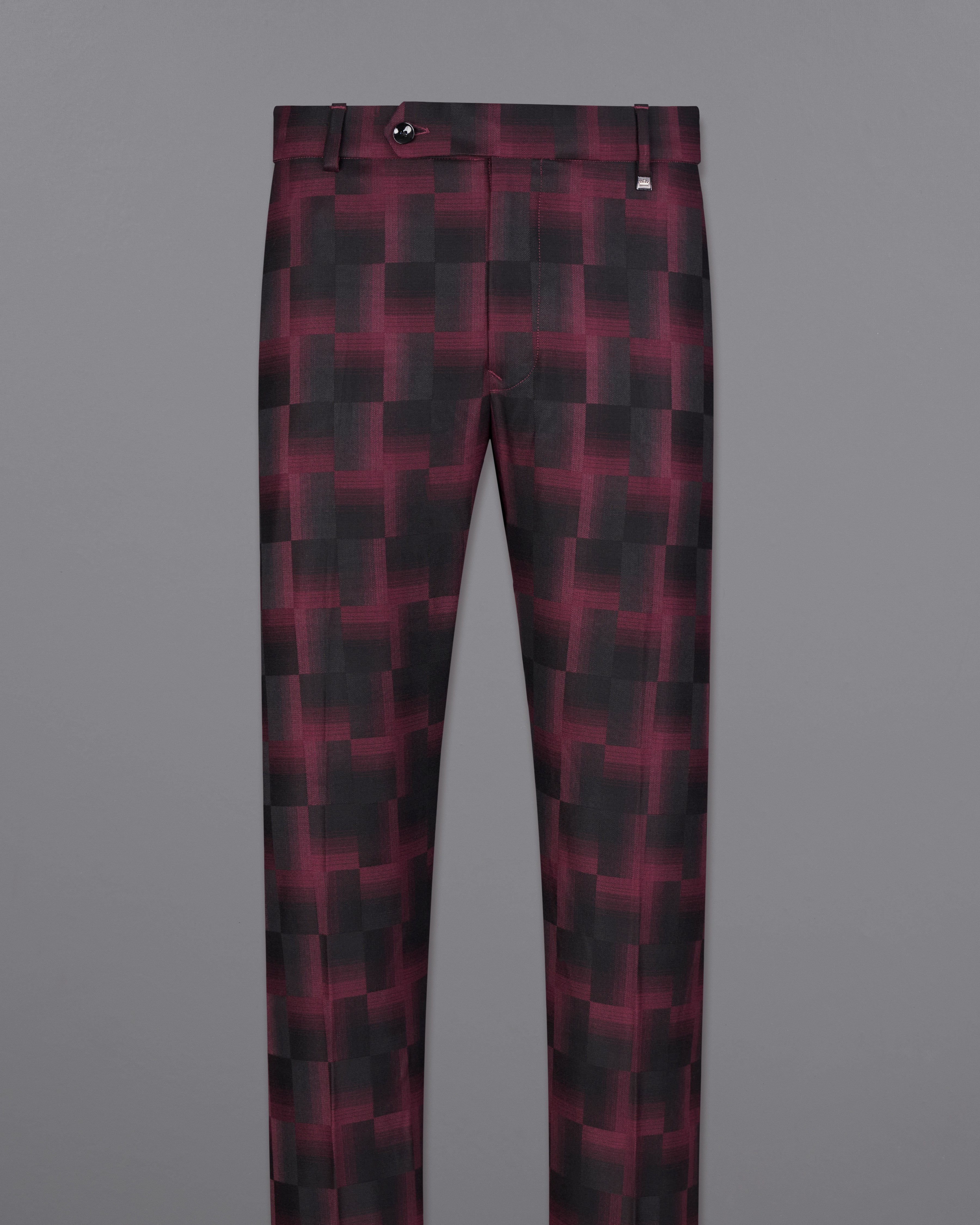 Black and red square pajamas hot sale